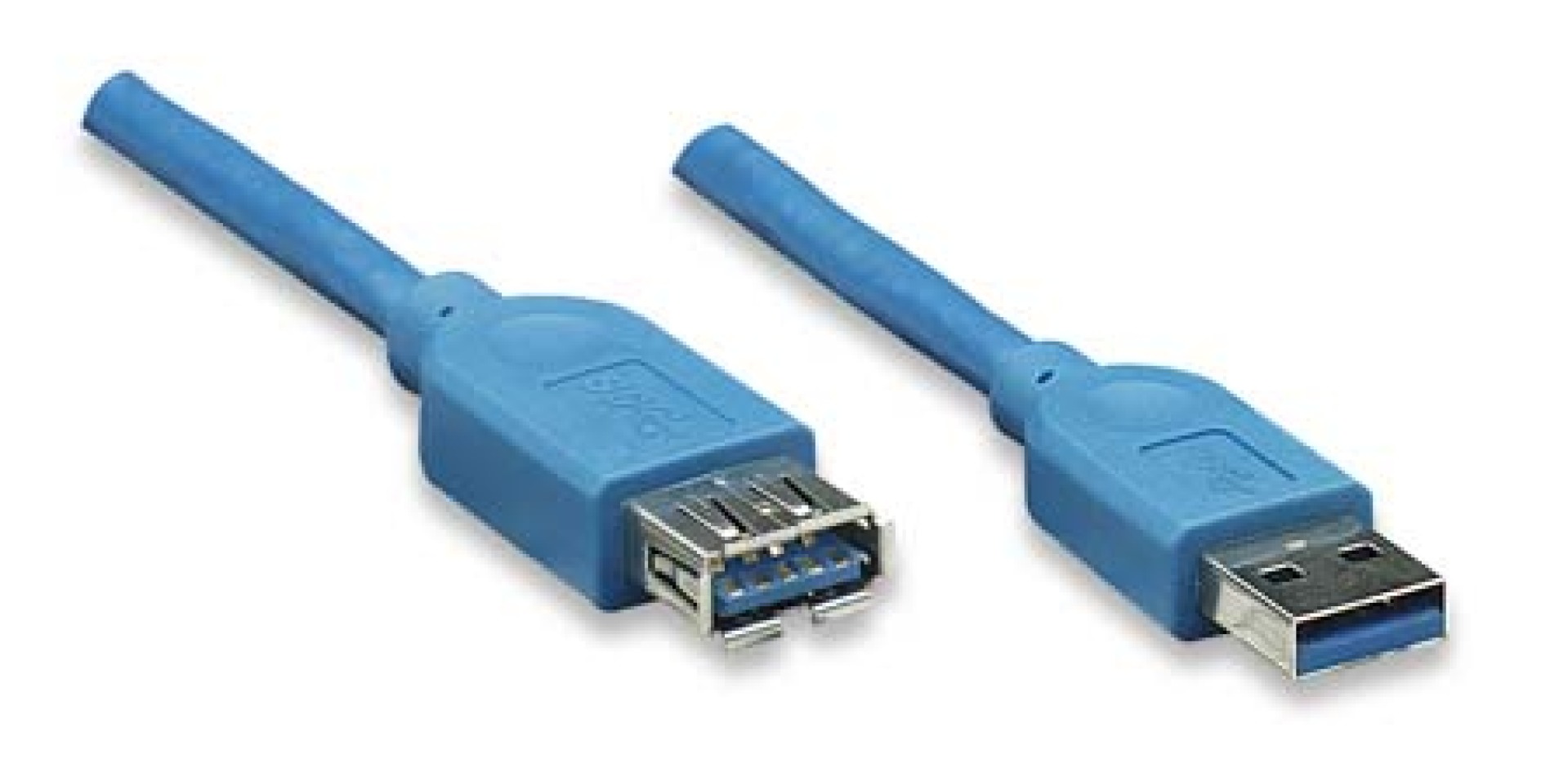 USB3.0 Verlängerungskabel Stecker Typ-A - Buchse Typ-A, Blau 0,5 m