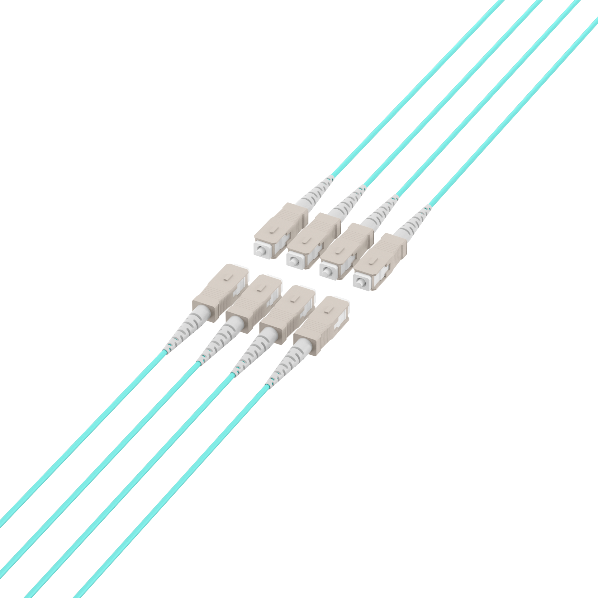 Trunkkabel U-DQ(ZN)BH OM3 8G (1x8) SC-SC,80m Dca LSZH