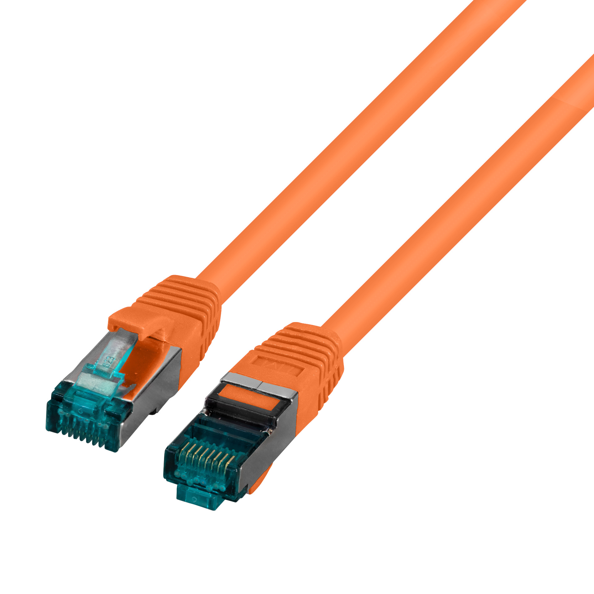 RJ45 Patchkabel S/FTP, Cat.6A, LSZH, 1m, orange