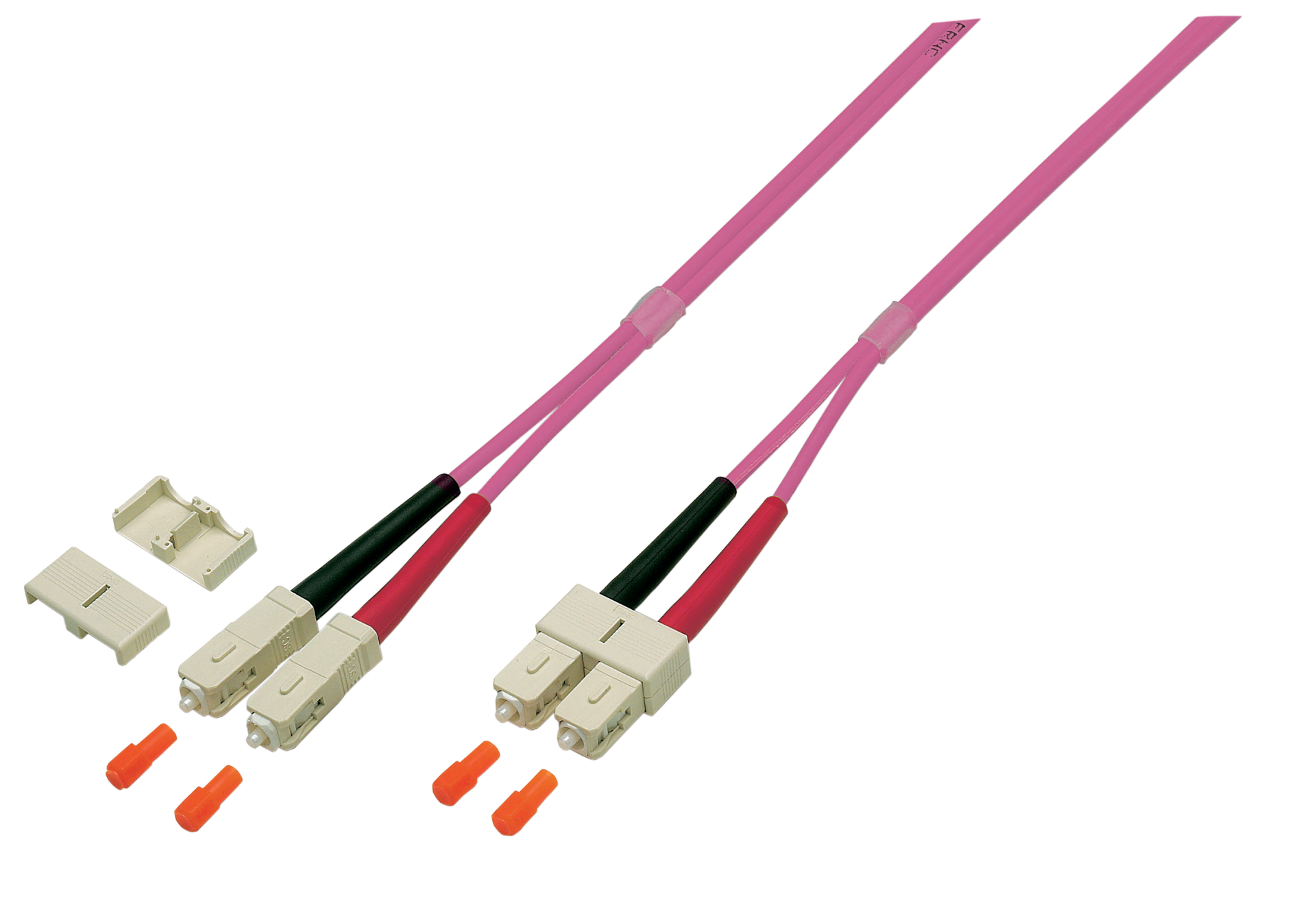 Duplex Jumper SC-SC 50/125µ, OM4, LSZH, erica violet, 3.0mm, 1m