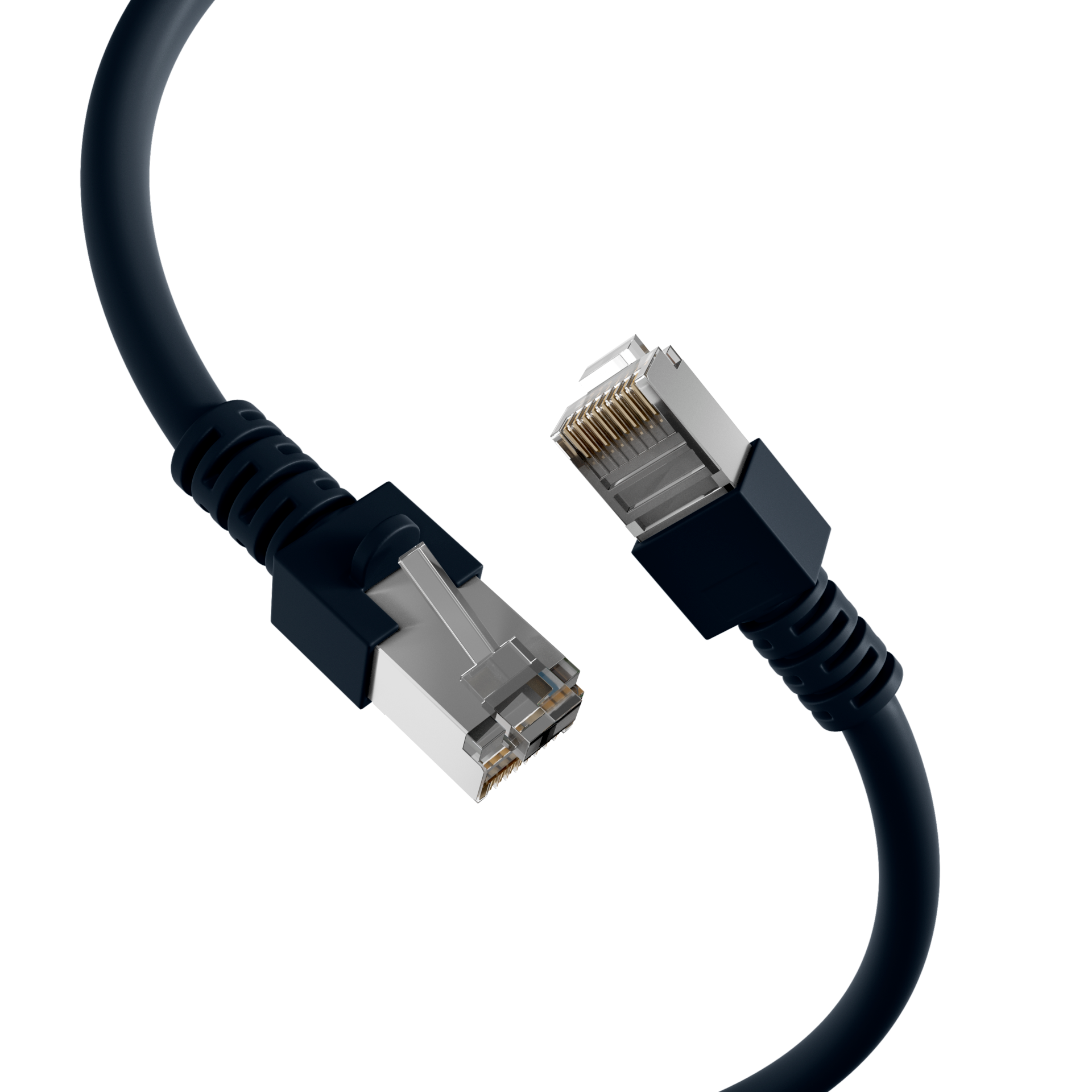 RJ45 Patchkabel Cat.5e SF/UTP PVC  CCA schwarz 1m