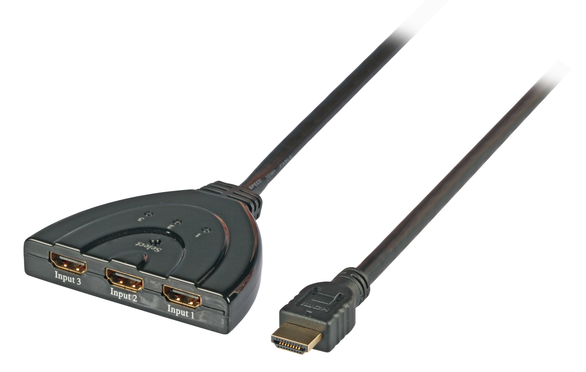 HDMI™ Cable-Switch 3-Port support 3D/1080p, HDCP