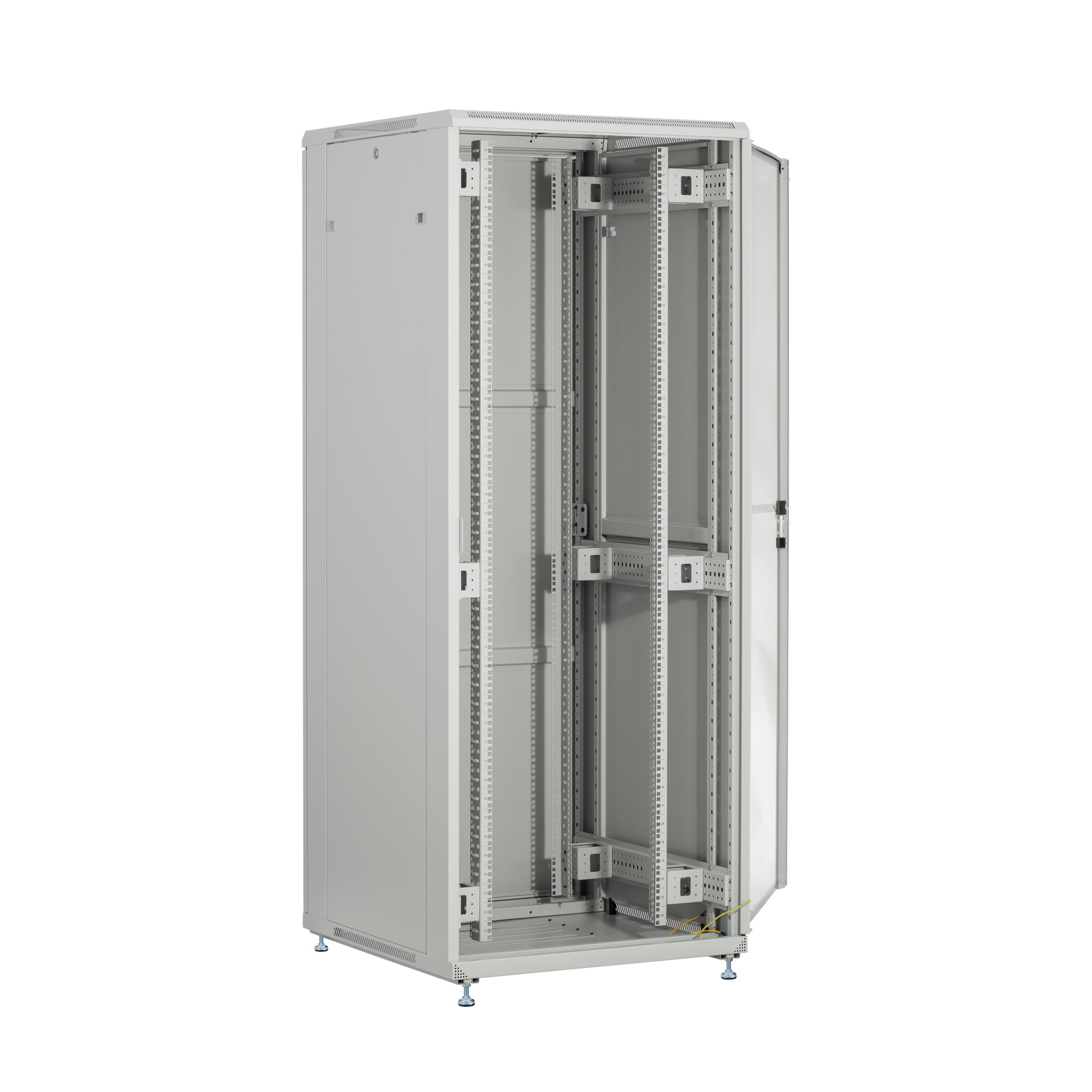 19'' Netzwerkschrank PEL 42HE 800x1000 RAL7035,Front Glas 1-tlg.,Rück Stahl 1-tl