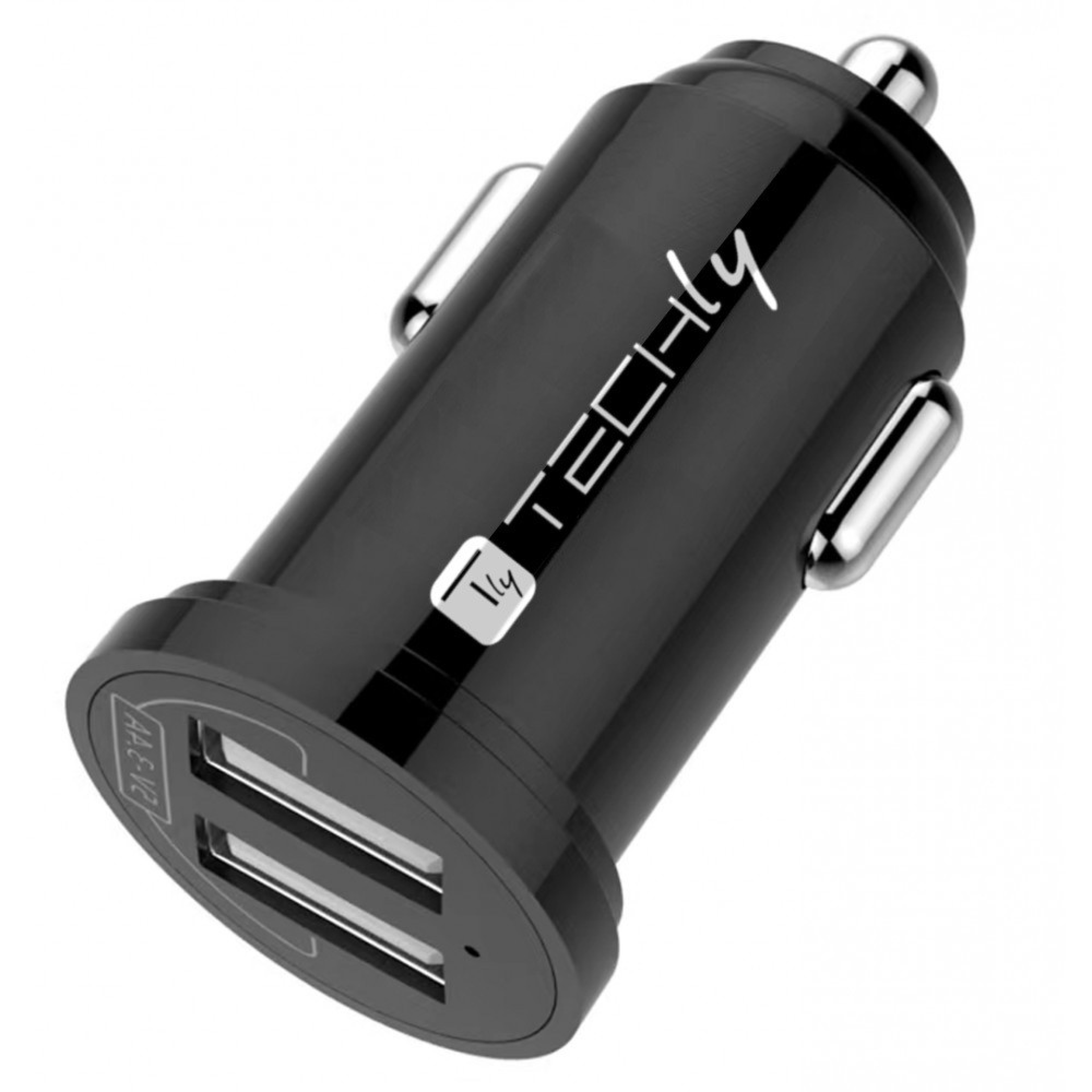 Techly car charger 2x USB-A 12W/2.4A