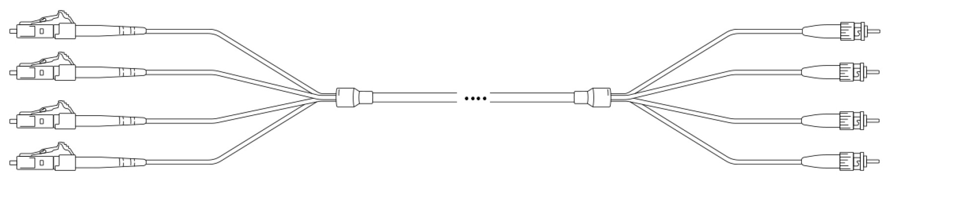 U-DQ(ZN) BH OM2 50/125µm LC/ST 4G 1,0m