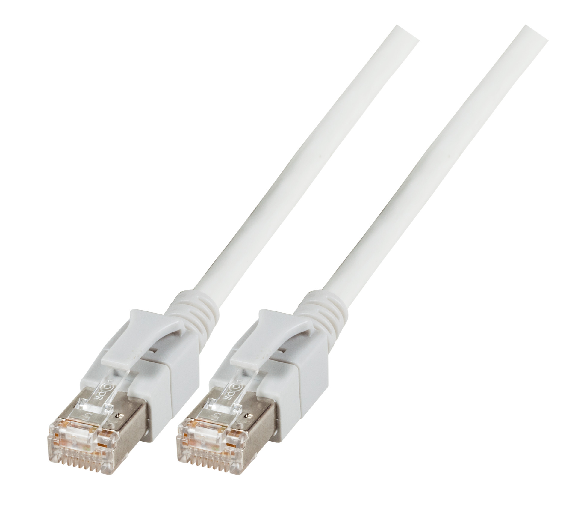 RJ45 Patchkabel S/FTP, Cat.6A, VC LED, 1m, weiß