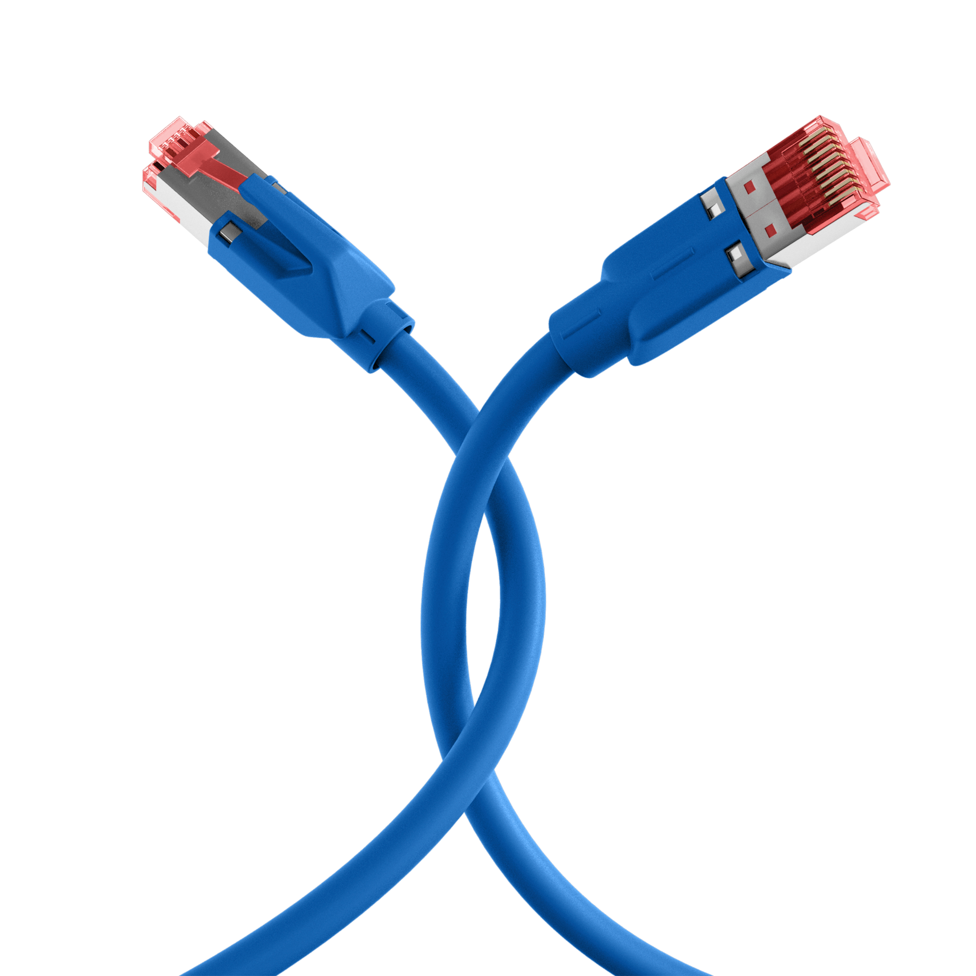 RJ45 Patchkabel Cat.6A S/FTP  Dätwyler 7702 TM21 blau 20m