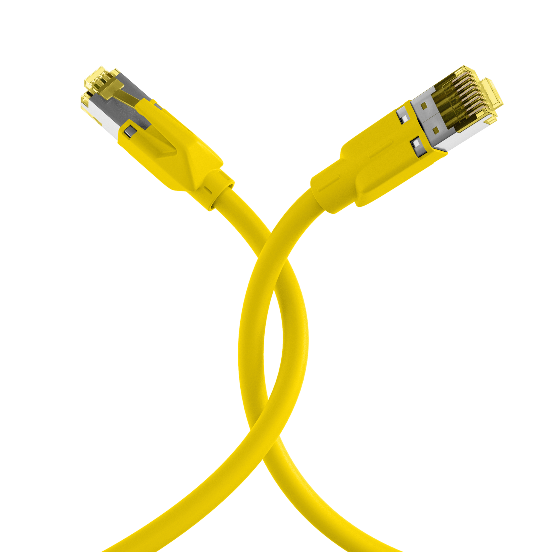 INFRALAN® RJ45 patch cord S/FTP, Cat.6A, TM31, UC900, 7,5m, yellow