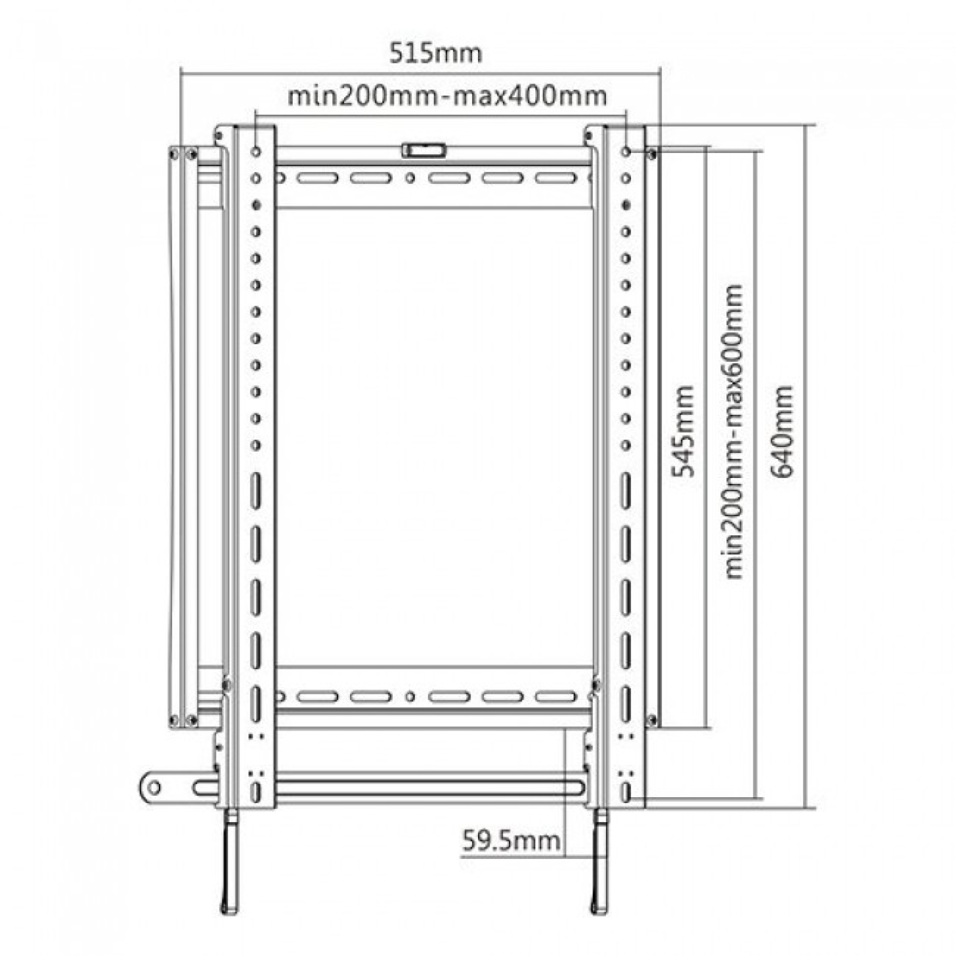 Portrait Wandhalterung für LCD TV LED 45"-70" , schwarz