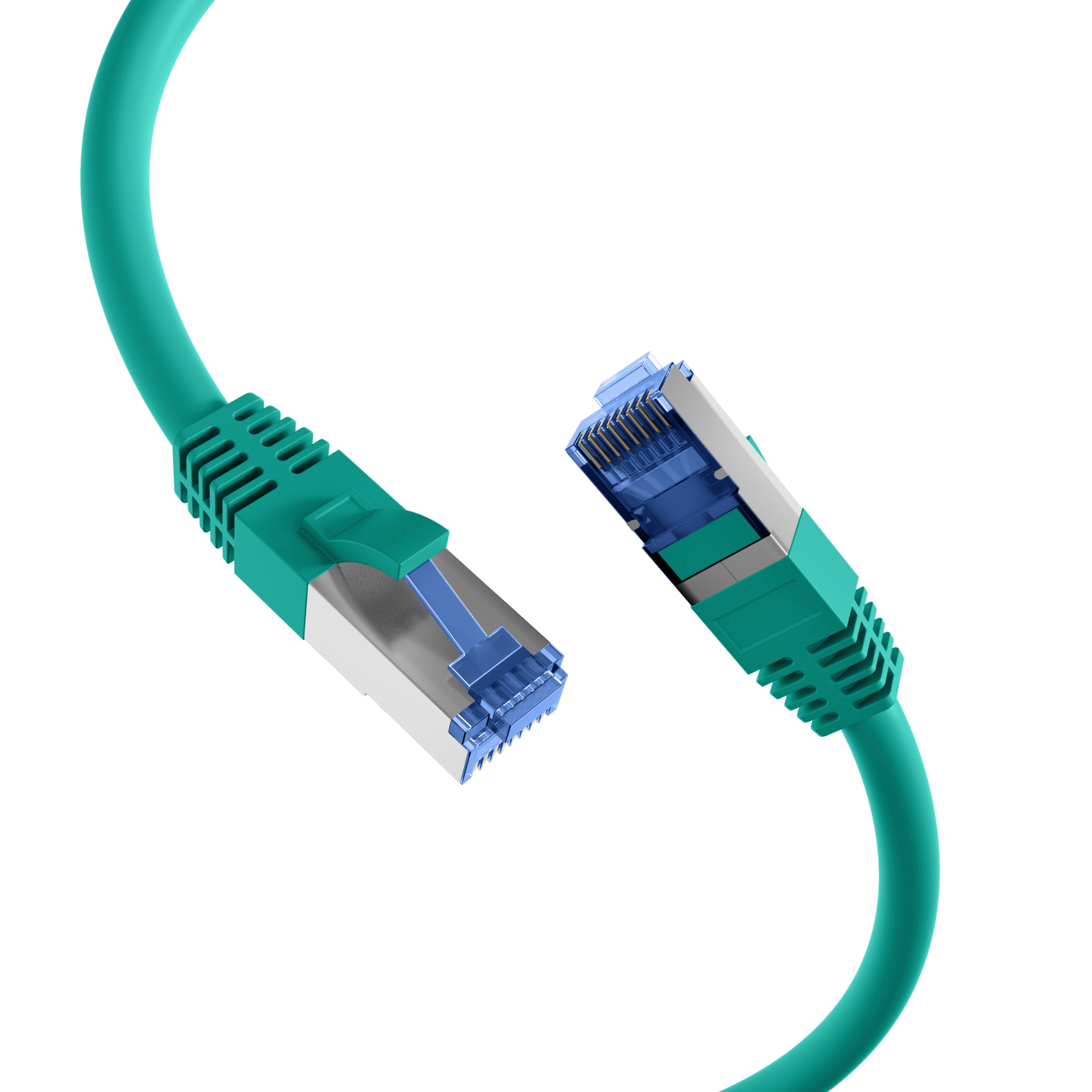 RJ45 Patchkabel Cat.6A S/FTP TPE Cat.7 Rohkabel superflex grün 0,25m