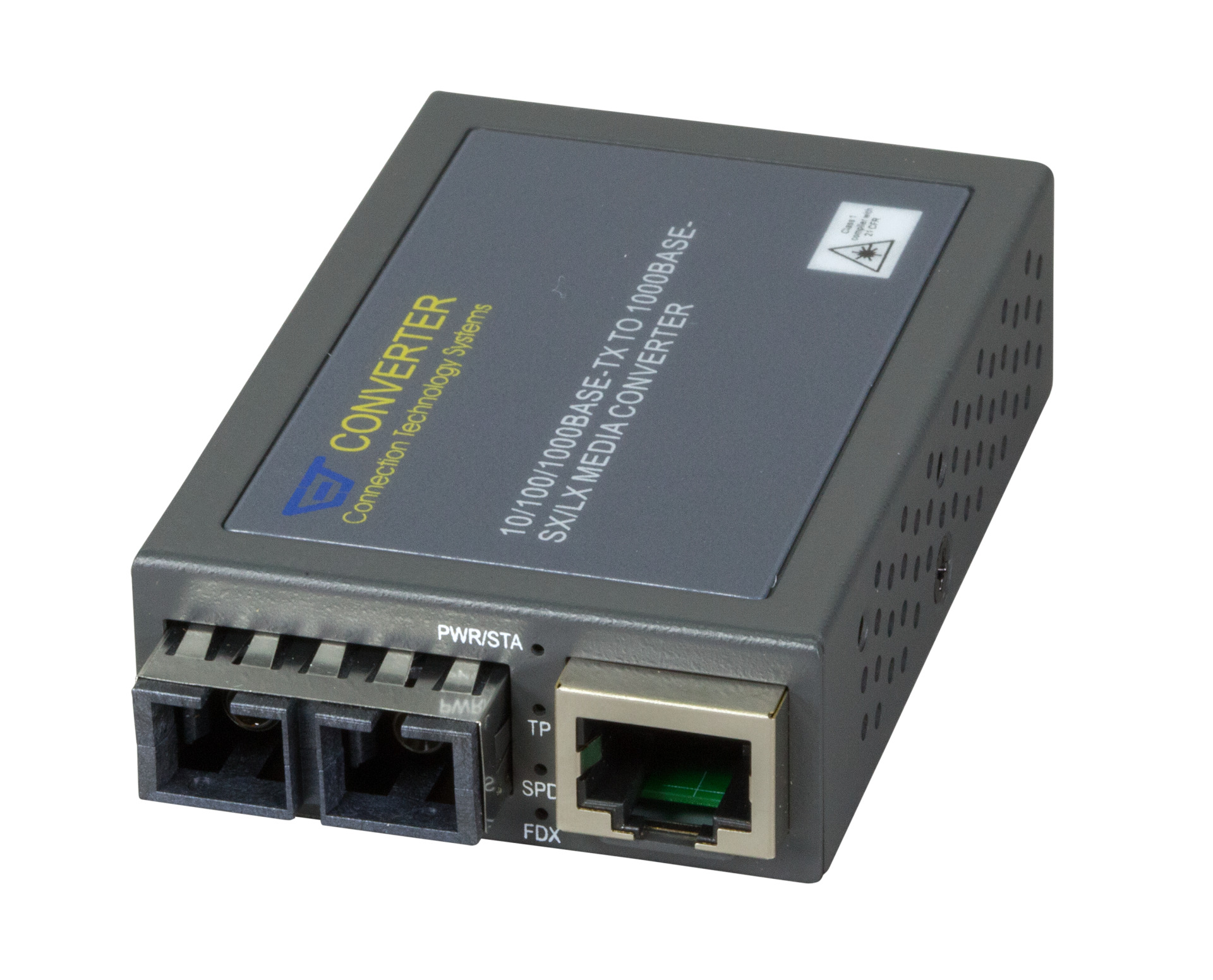 Kompakt Media Konverter RJ45-SC, 550m, MM, Gigabit Ethernet