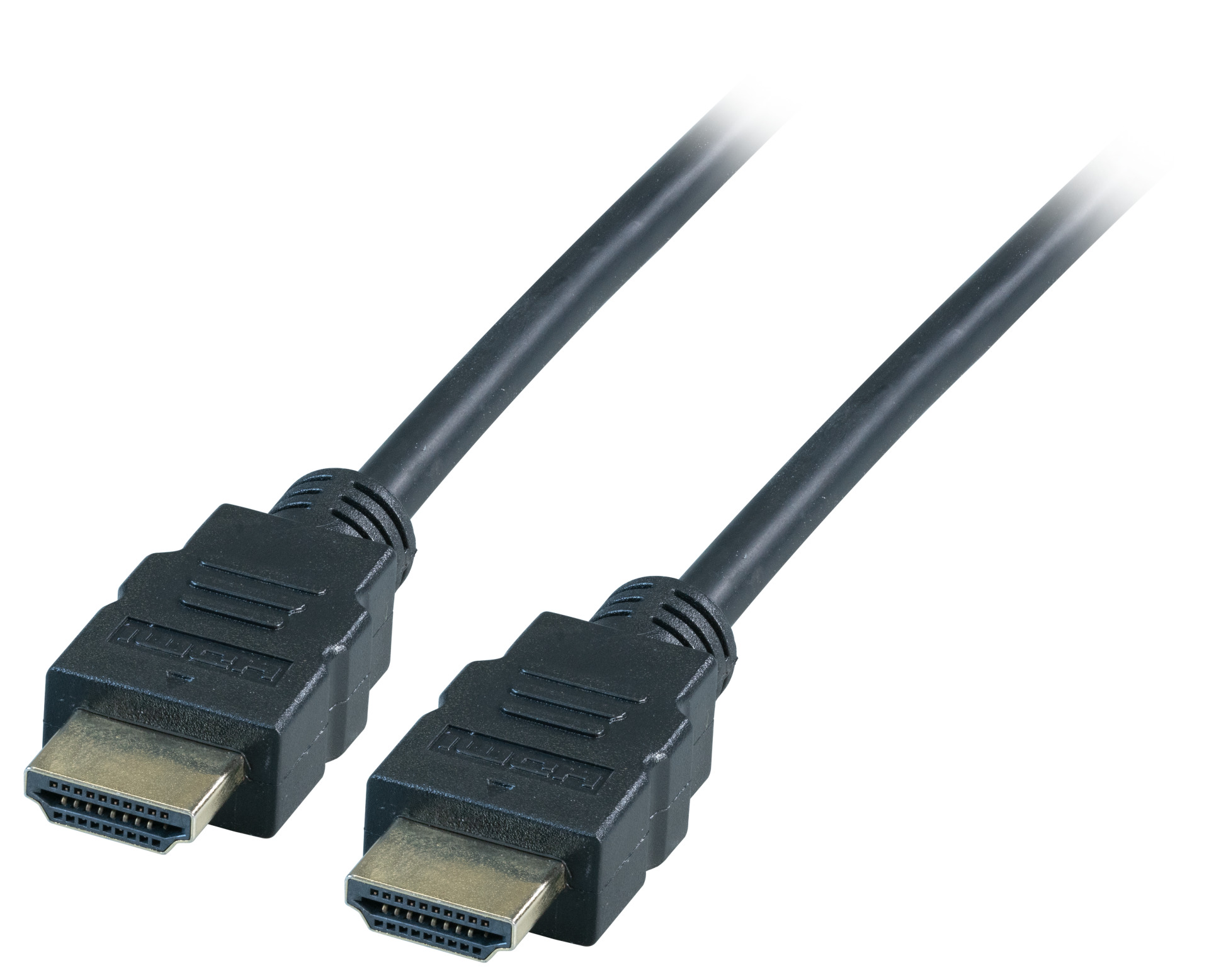 HighSpeed HDMI Kabel mit Ethernet 4K30Hz, A-A St-St, 0,5m, schwarz