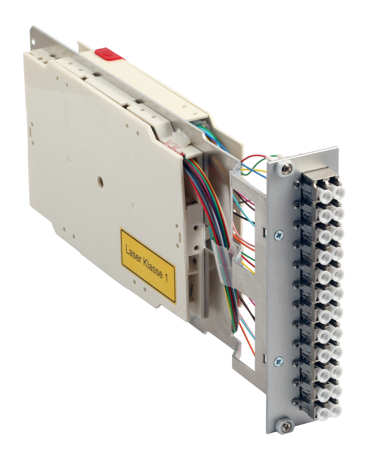 Moduleinschub 3HE/7TE, 50/125µ OM3, 6x LC Duplex aqua