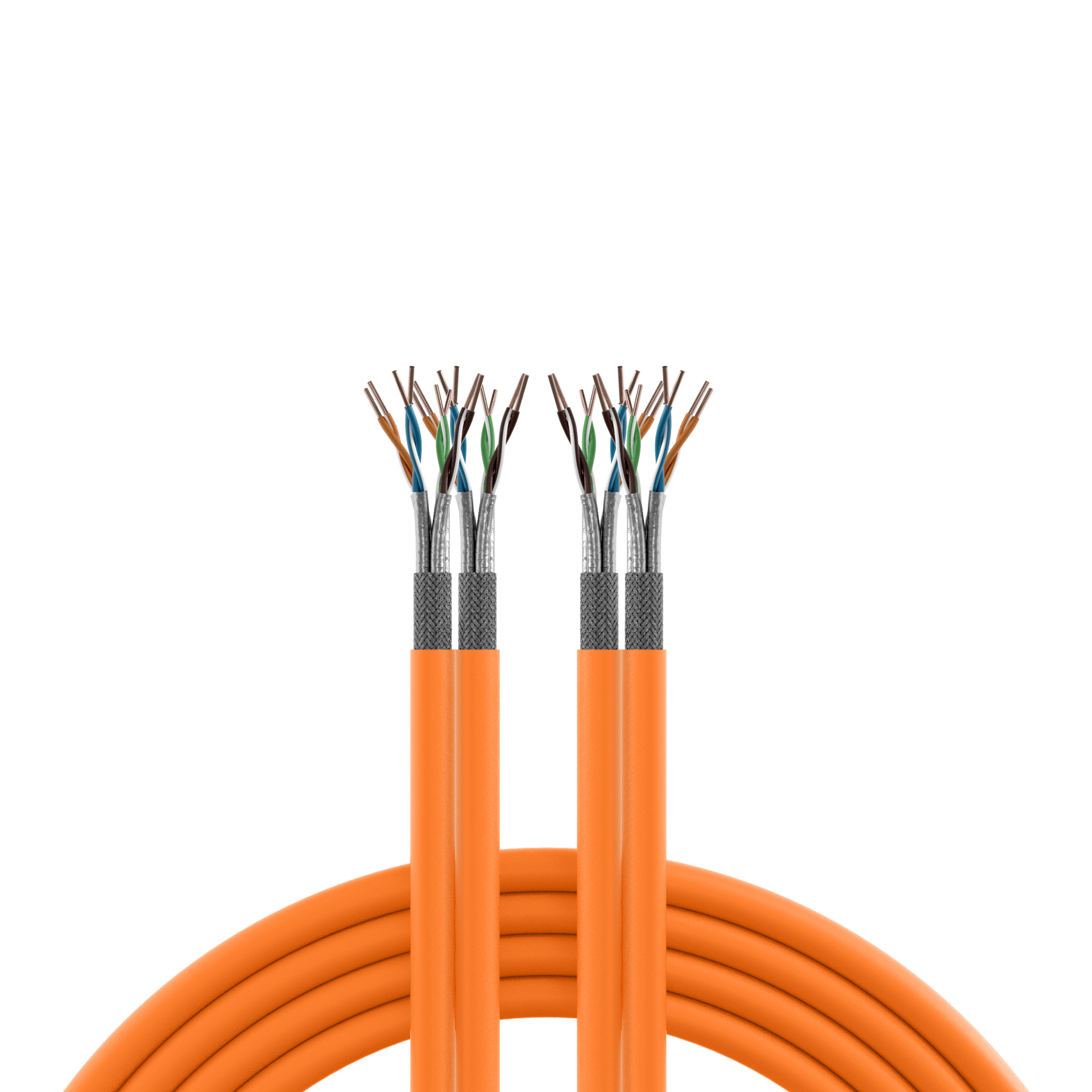 INFRALAN Cat.7 1000 AWG23 S/FTP 2x4P CPR Cca orange 500m