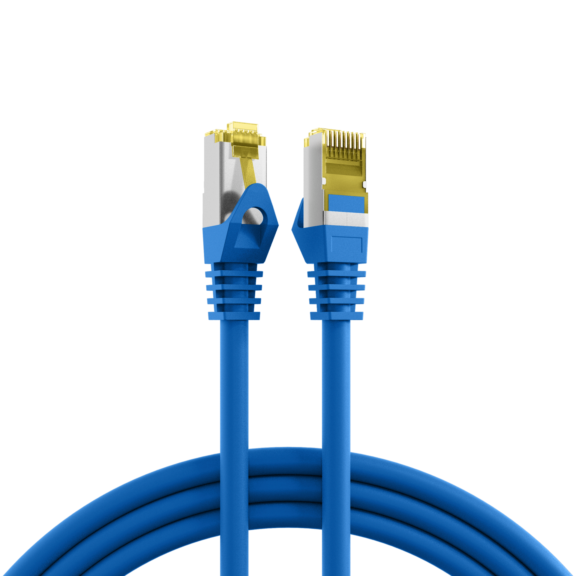 RJ45 Patch Cord Cat.6A S/FTP LSZH Cat.7 raw cable blue 10m