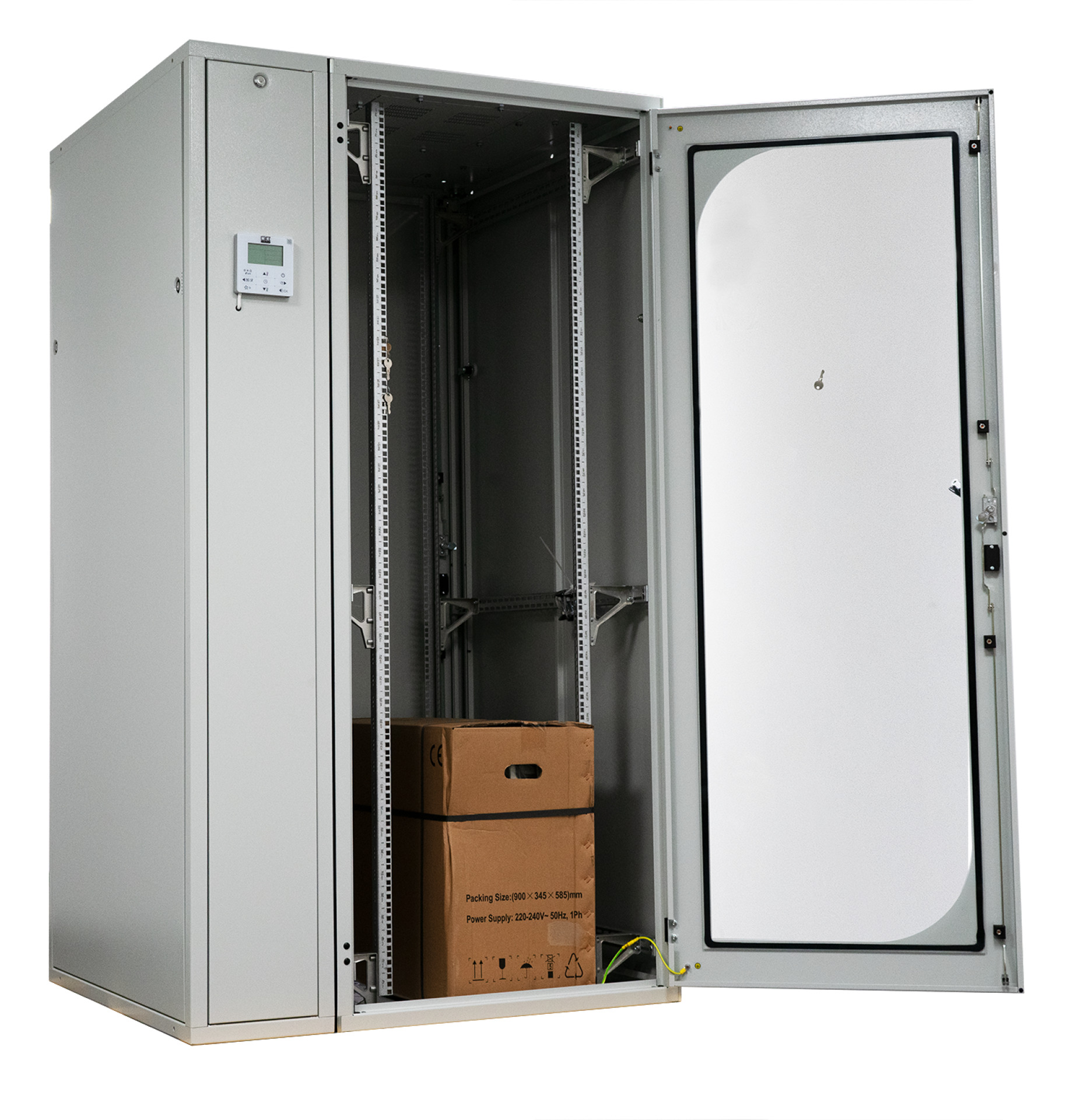 Cabinet 42U + Bay Cooler 3.5 kW, WxD 1100x1000, RAL7035, *Complete Set*
