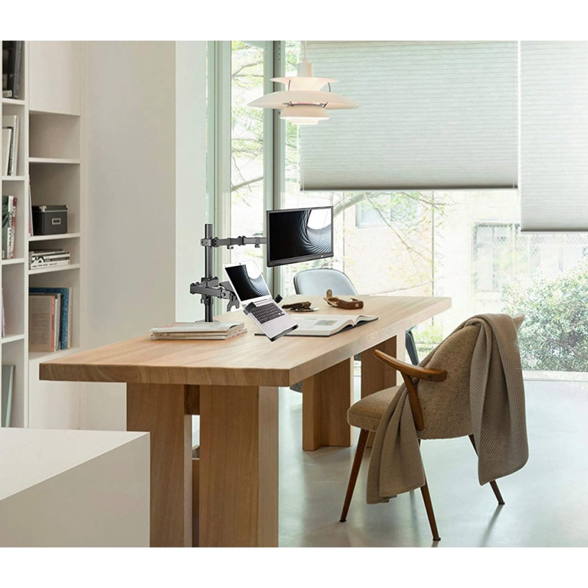 Techly Schreibtischhalterung für 13-32" Monitor und Laptopablage