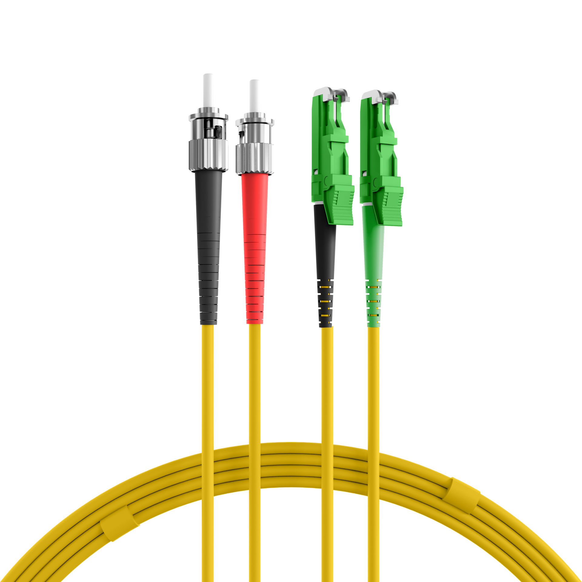 Duplex Patchkabel E2000®/APC-ST OS2 1m LSZH 3mm gelb