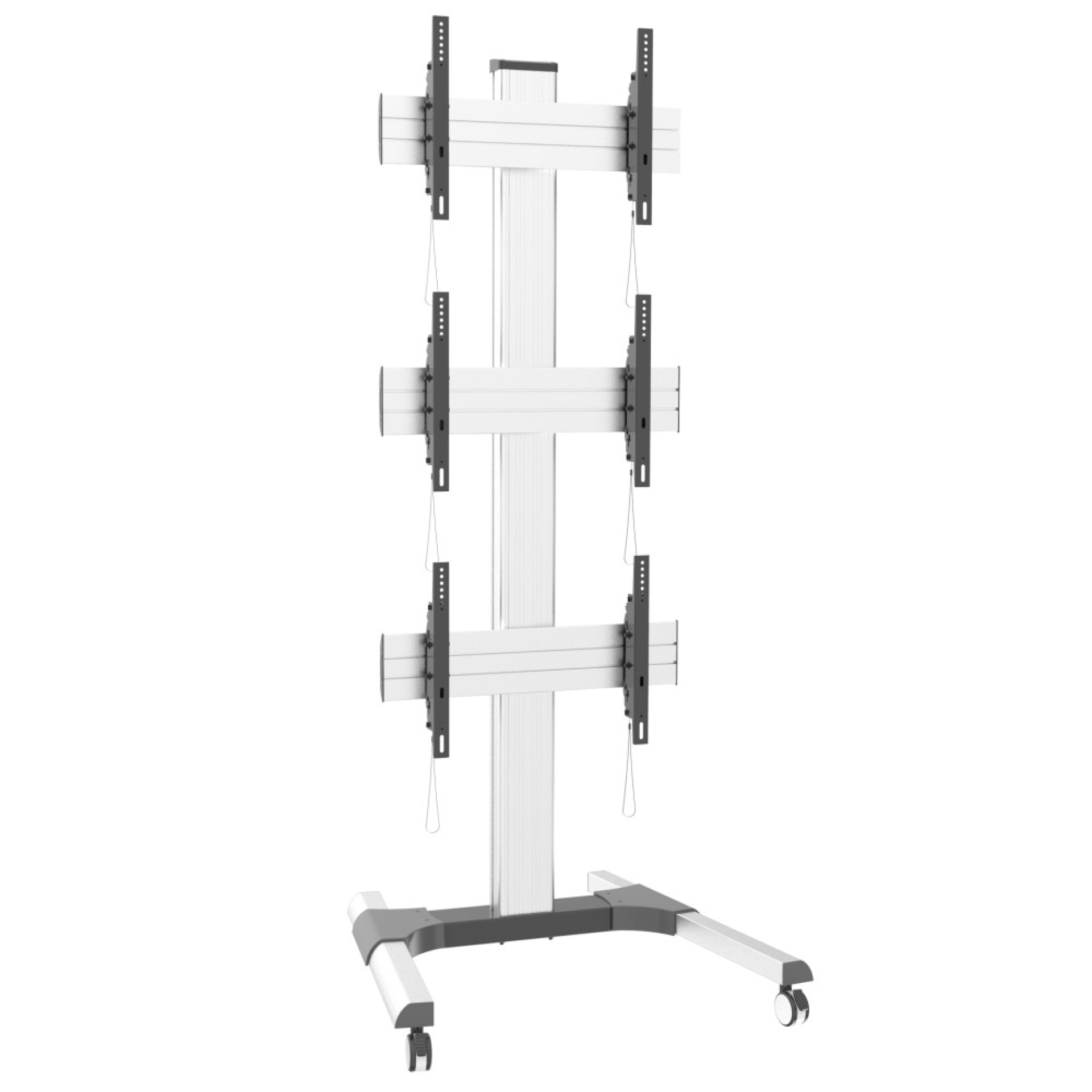 TV trolley for 3 x LCD/LED TVs, 32-55" for a video wall