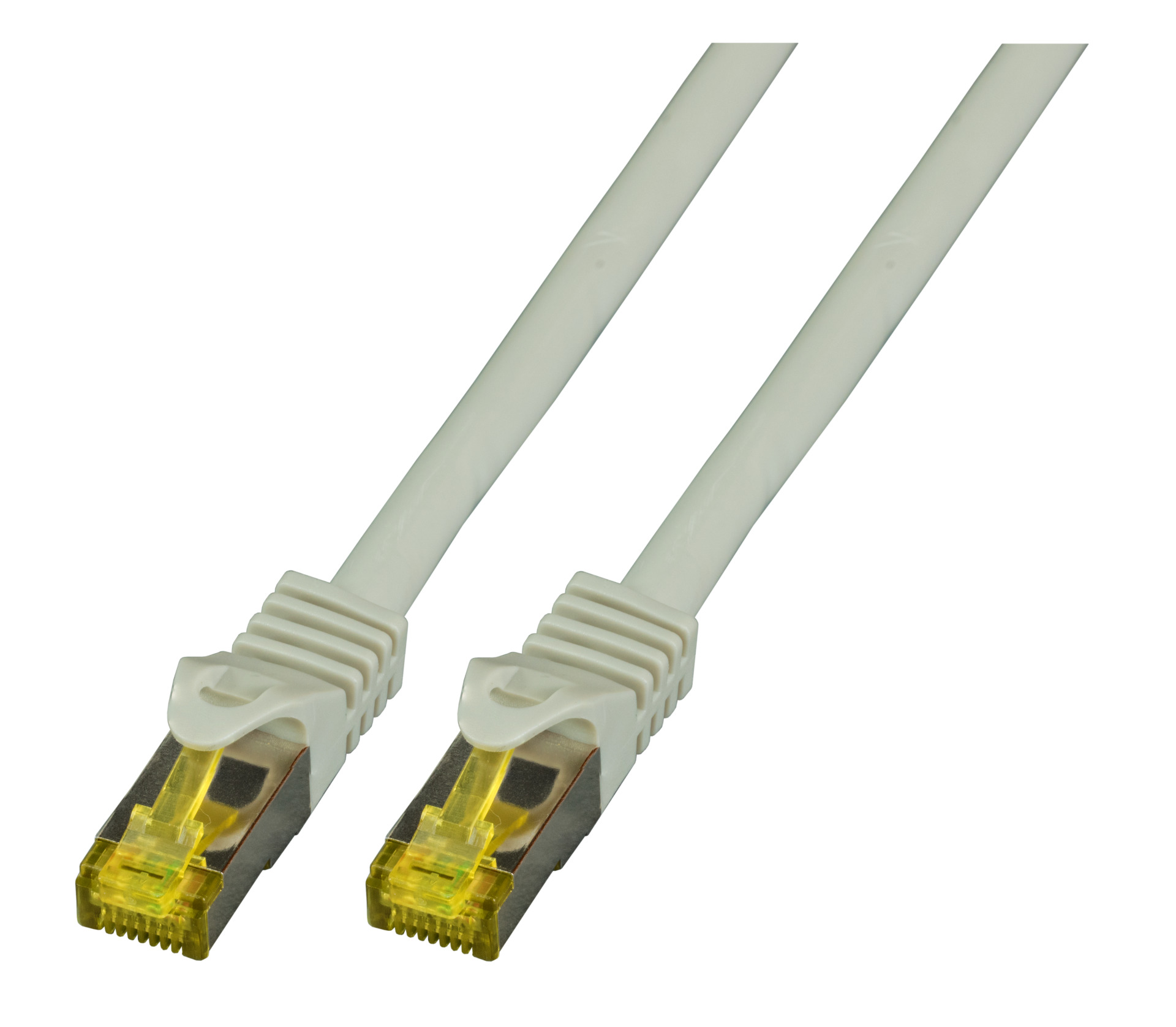 RJ45 Patchkabel S/FTP, Cat.6A, LSZH, Cat.7 Rohkabel, 1m, grau