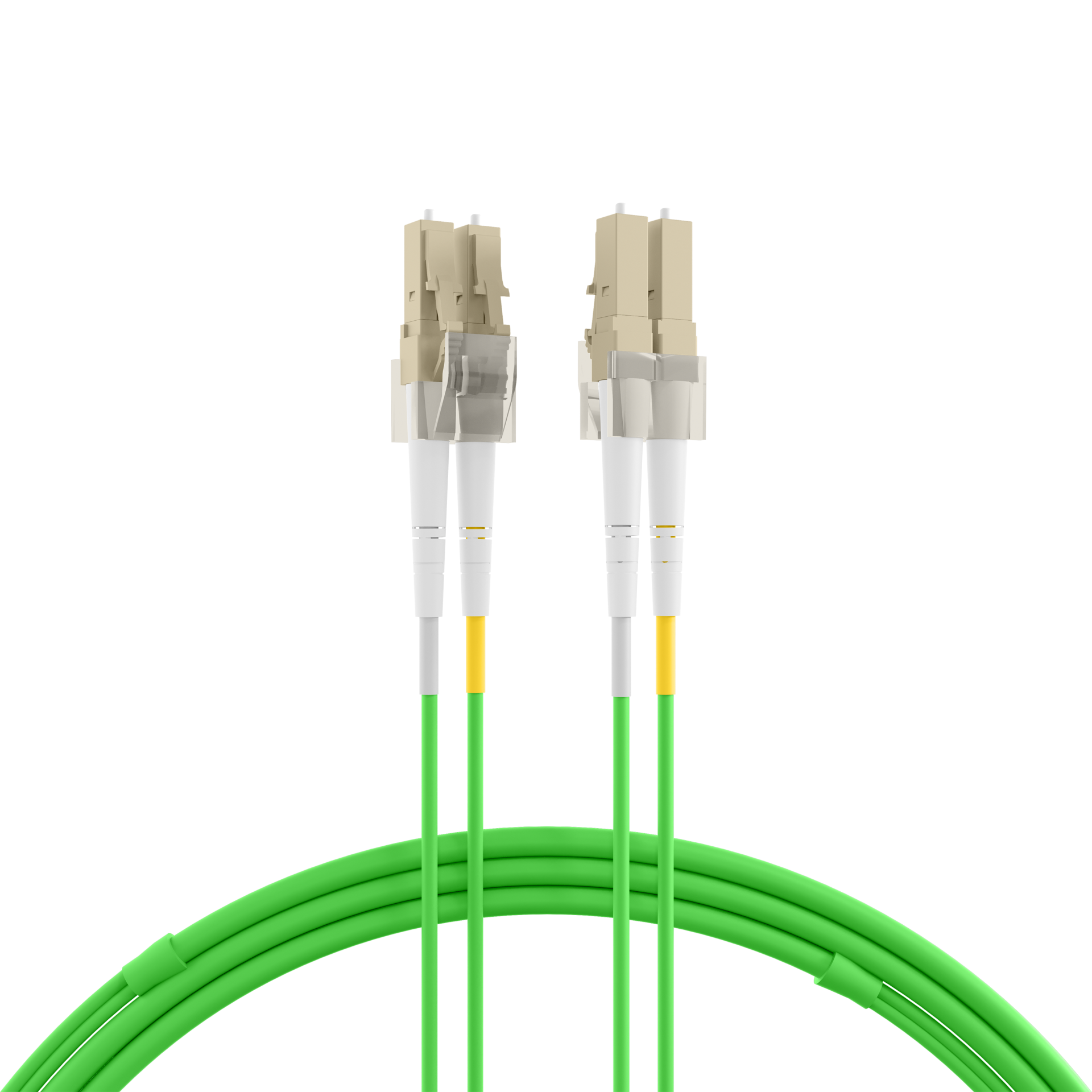INFRALAN® Duplex Patchkabel LC-LC OM5 1m LSZH 2mm limettengrün