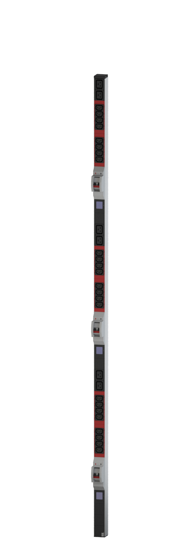 PDU Vertikal BN500 24xC13 6xC19 400V 32A mit Leistungsmessung (Display)