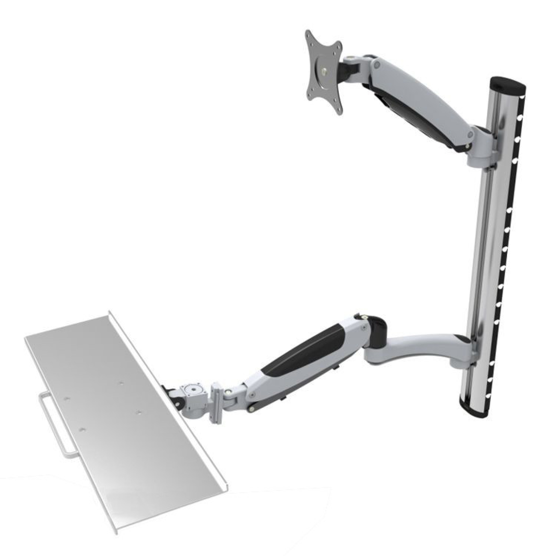 Wandhalterung für 15"-27", mit flexibler Tastaturablage und Arm