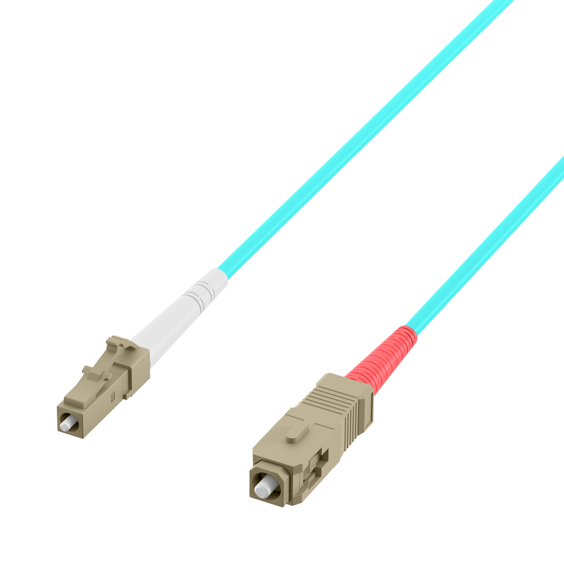 Simplex LWL Patchkabel LC-SC OM3 2m 2,0mm Aqua 50/125µm
