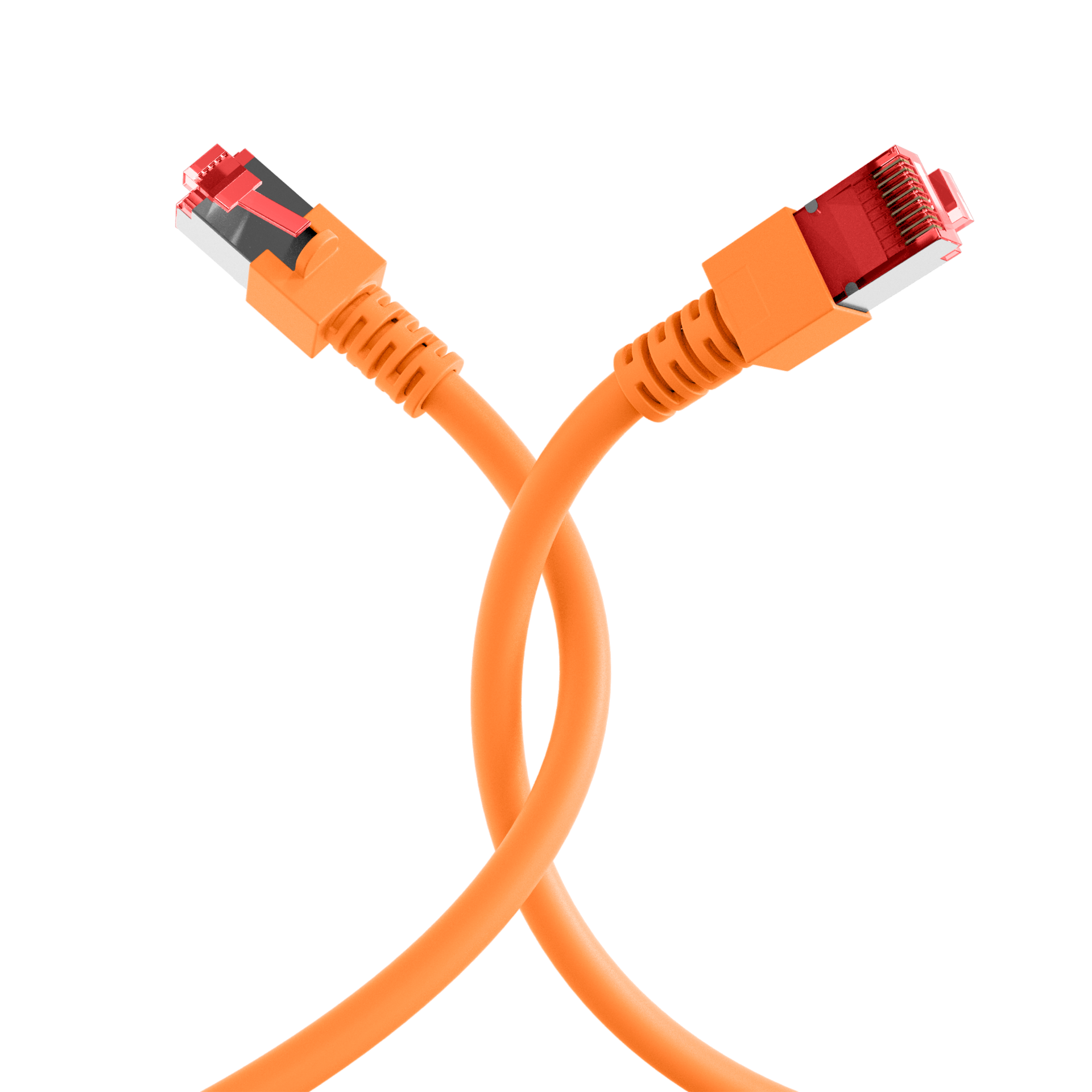 RJ45 Patchkabel Cat.6 S/FTP LSZH  orange 0,15m