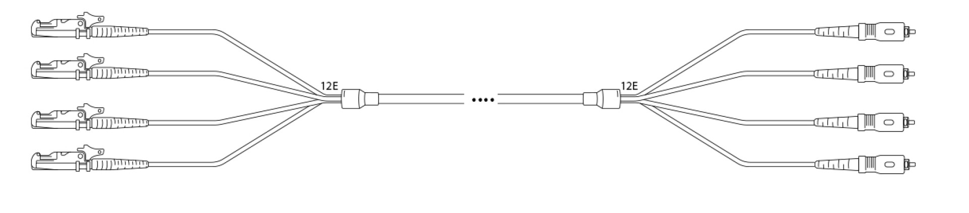 U-DQ(ZN) BH G657A 9/125µm E2000®-APC/SC 8E 1,0m