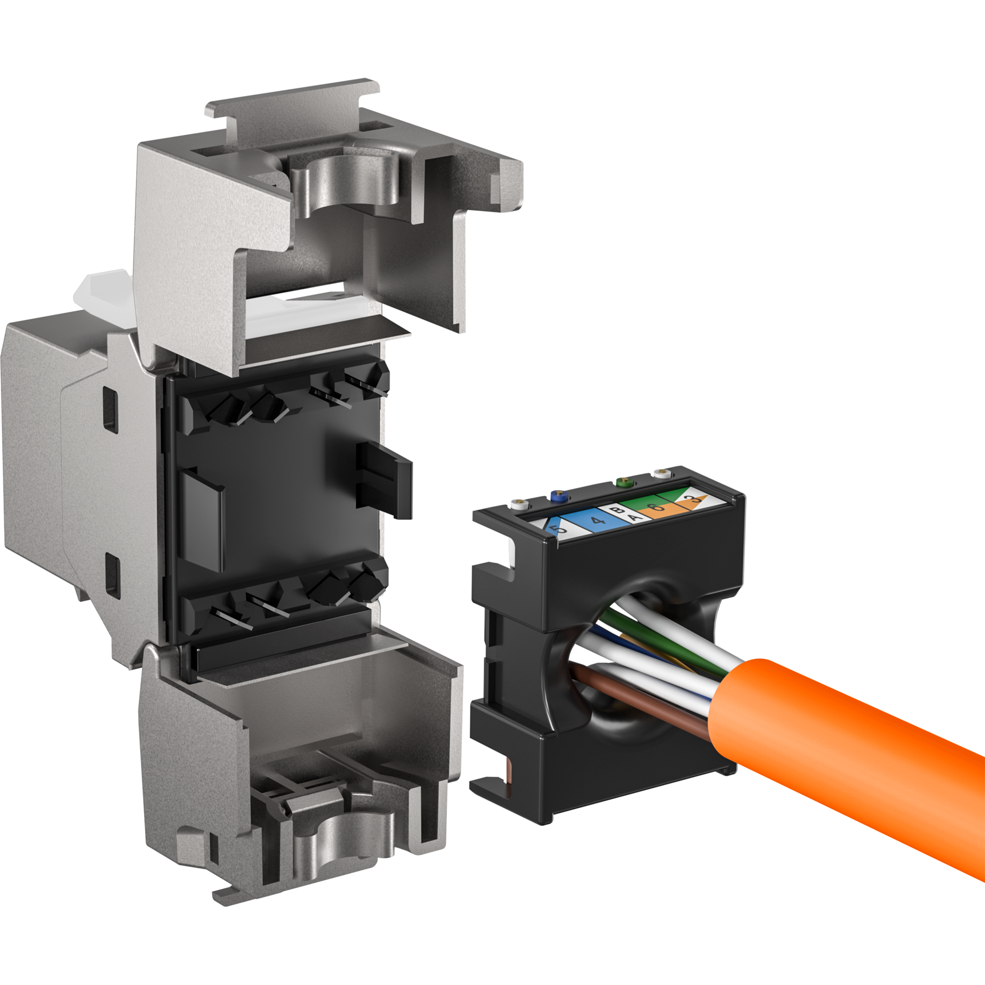 RJ45 Keystone STP, Cat.6, 250 MHz