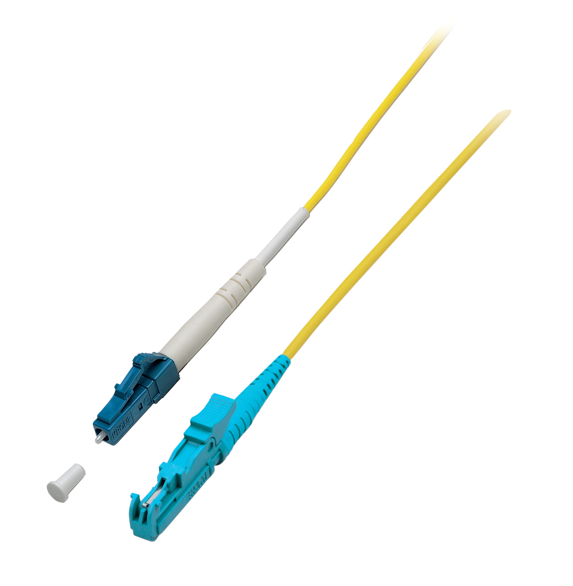 Simplex Fiber Optic Patch Cable E2000®-LC OS2 1m 3,0mm Yellow 9/125µm