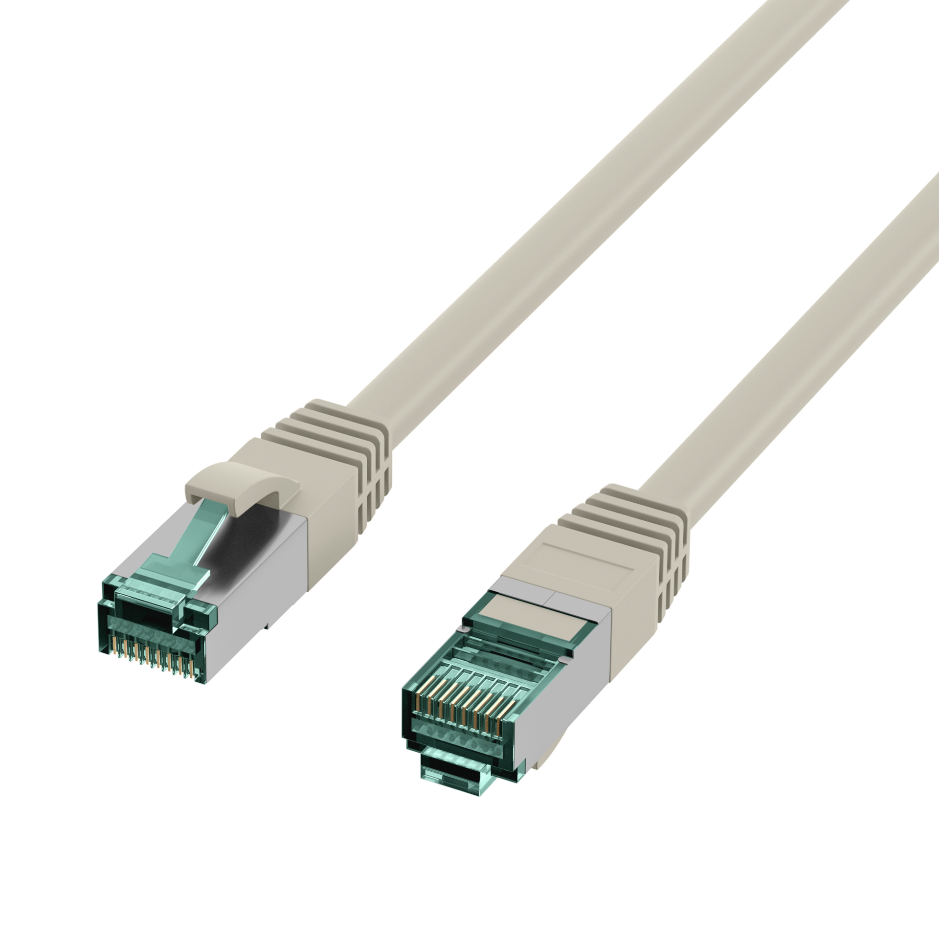 RJ45 Patchkabel Cat.6A S/FTP LSZH  grau 7,5 m