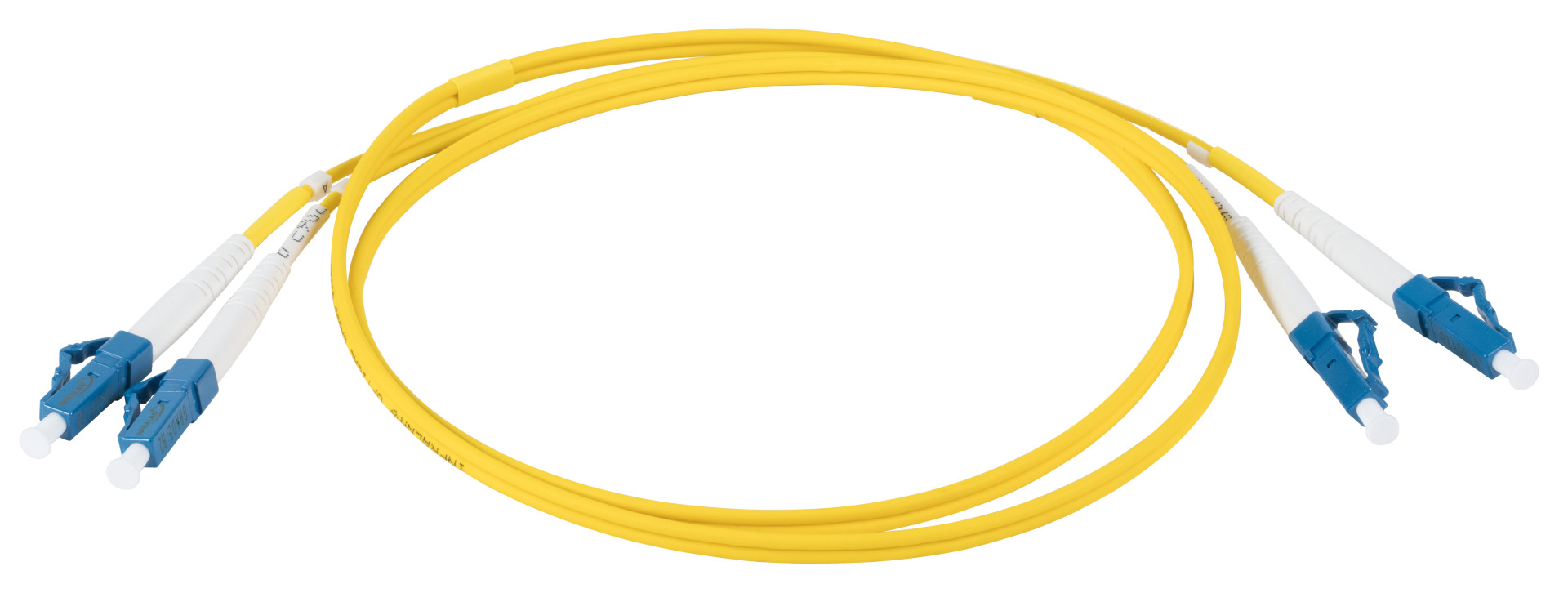 INFRALAN® Duplex Jumper LC-LC 9/125µ, OS2, LSZH, yellow, 2.0mm, 5m
