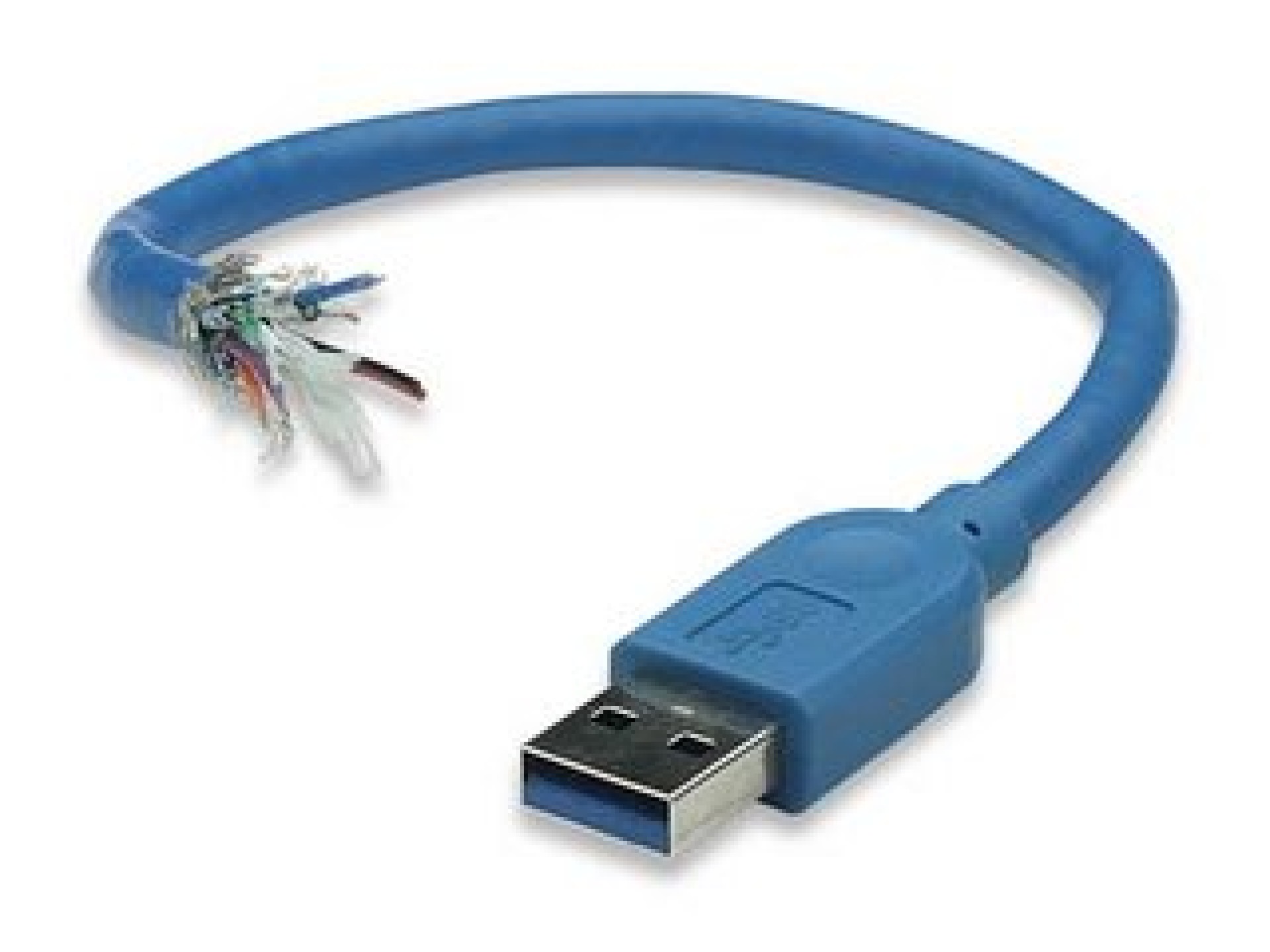 USB3.0 Anschlusskabel Stecker Typ-A - Stecker Typ-B, Blau 0,5 m