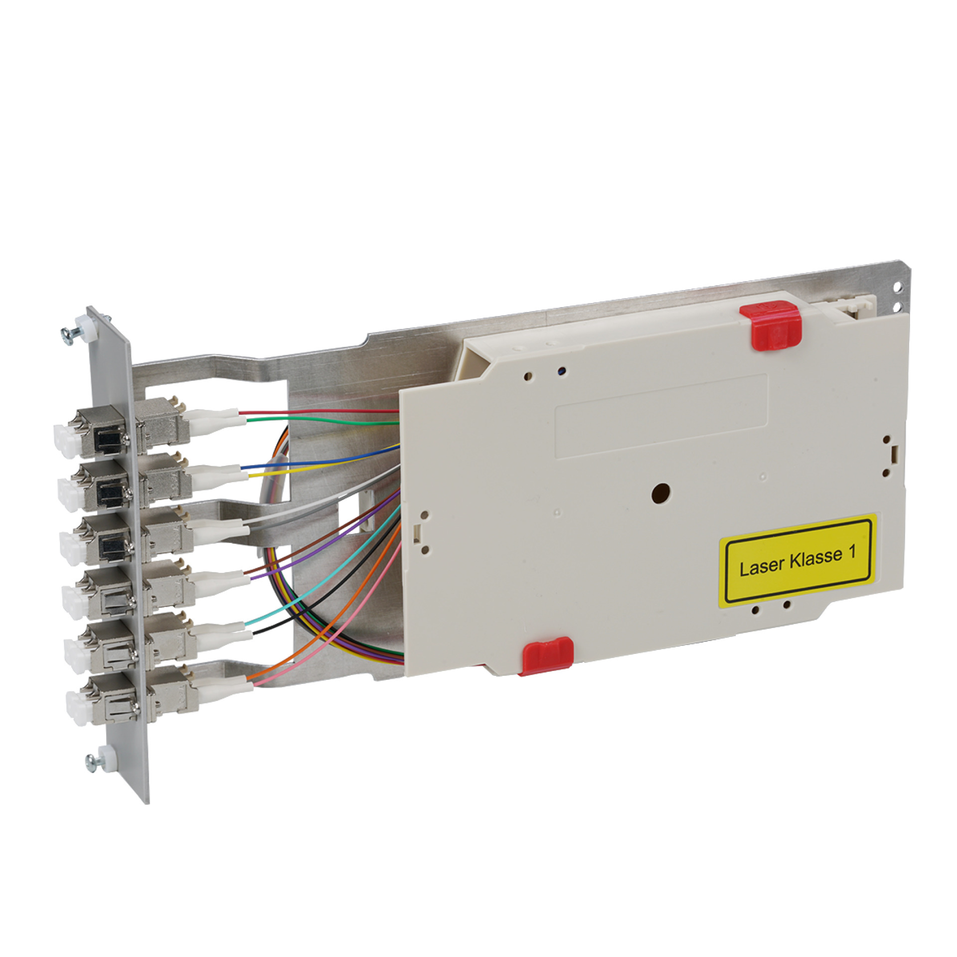 Moduleinschub 3HE/7TE, 9/125µ OS2, 6x LC Duplex APC metall