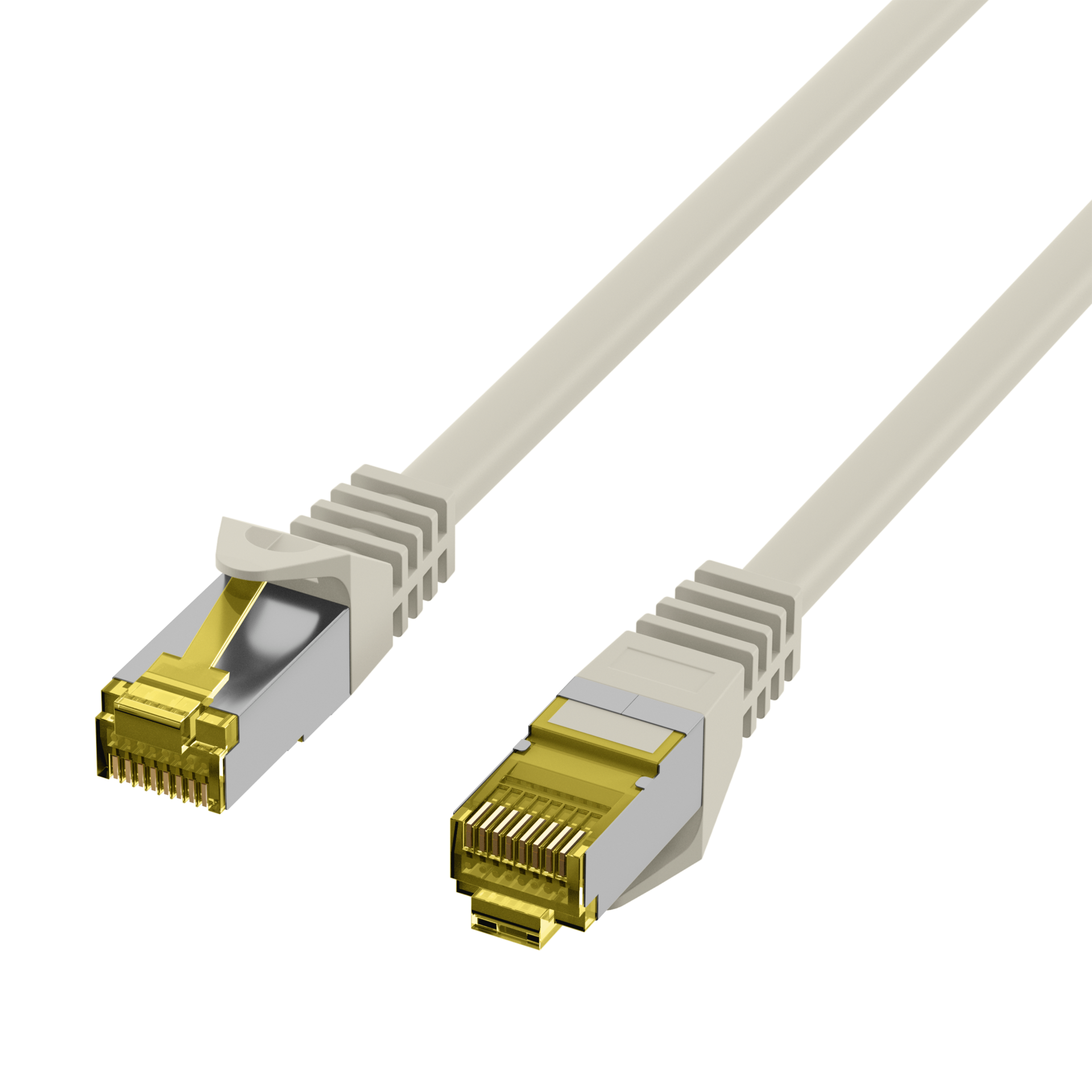 RJ45 Patchkabel Cat.6A S/FTP LSZH  Cat.7 Rohkabel grau 20m