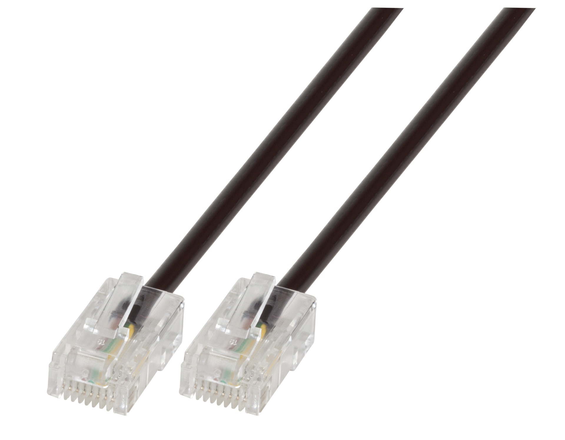 Modularkabel RJ45 (8/4) - RJ45 (8/4), schwarz, 6 m