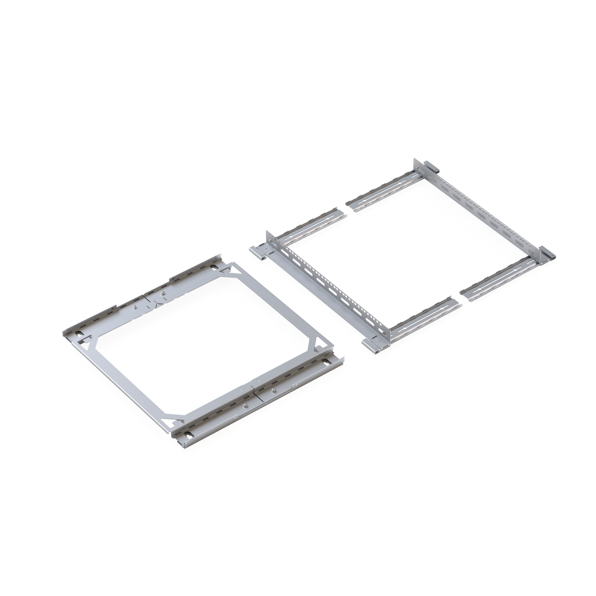 Rückrahmen für X-Rack Wandgehäuse 400-600mm 12HE 600x600mm verzinkt 1/3