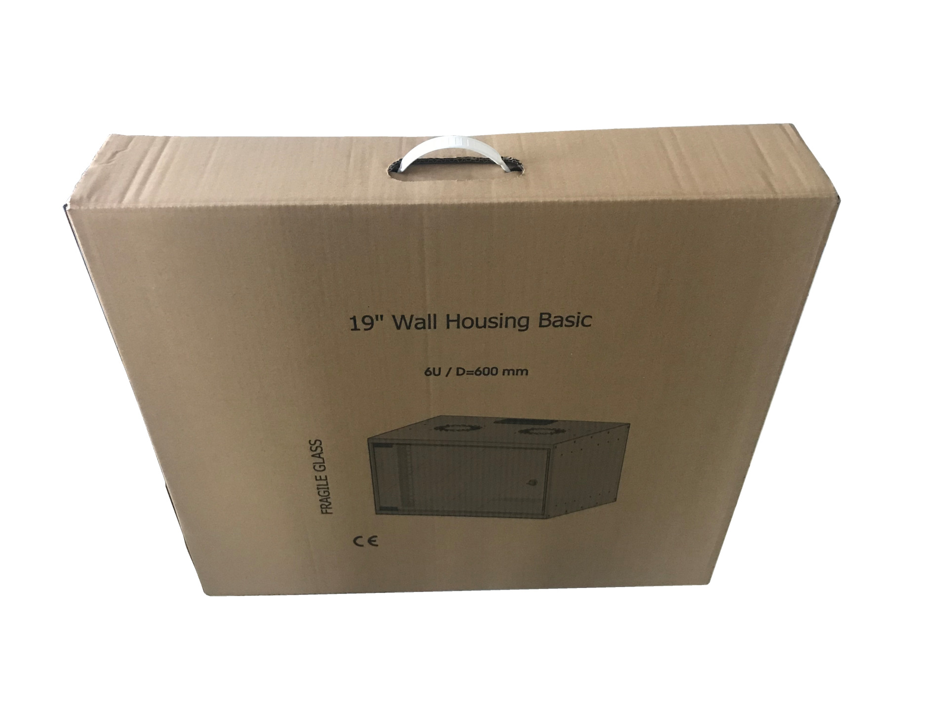 19“ 12U Wall Housing Basic, Depth 450 mm, 1-Part, Flat Pack, RAL7035