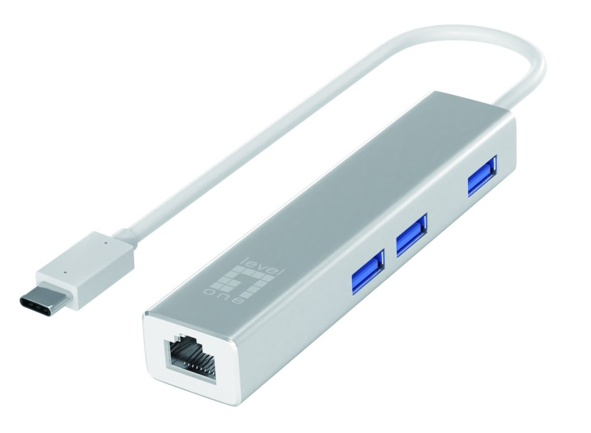 Gigabit USB-C network adapter with USB hub