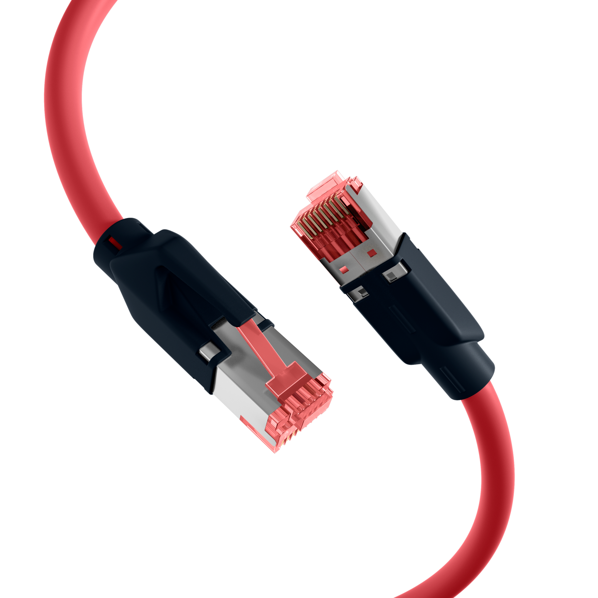 RJ45 Patchkabel Cat.6A S/FTP PUR  Draka UC900 TM21 rot 20m