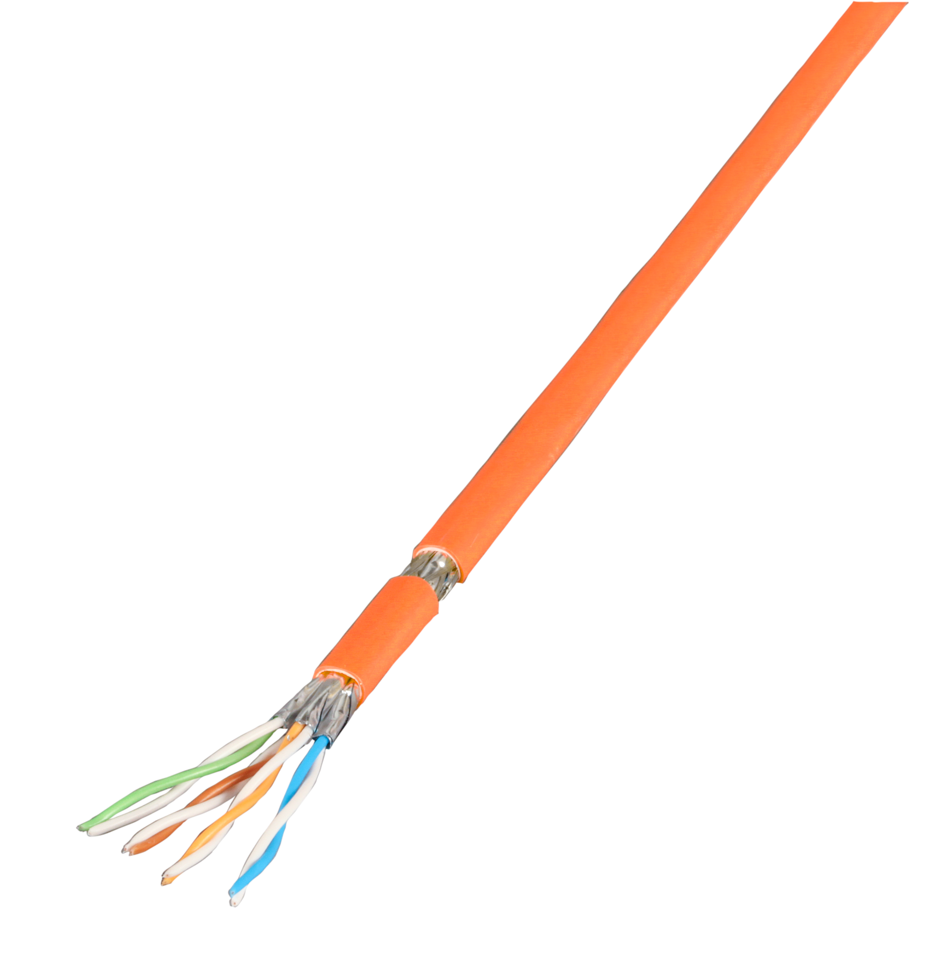 Patch cable Cat.7 PiMF UC900MHz SS26 4P FRNC-B, orange, 100 M