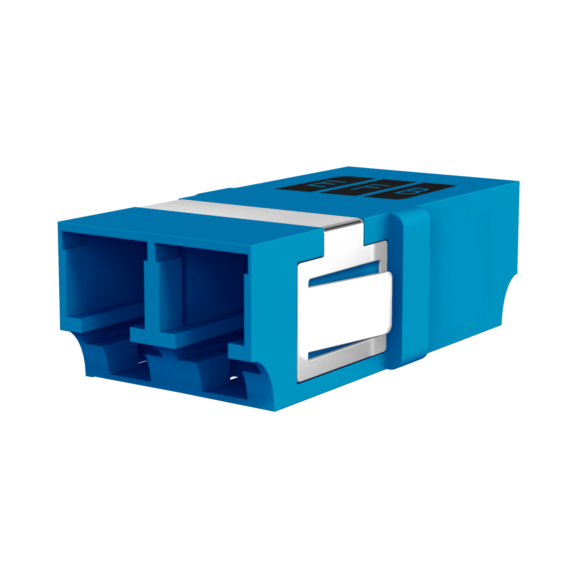 Kupplung LC Duplex OS2 blau flanschlos