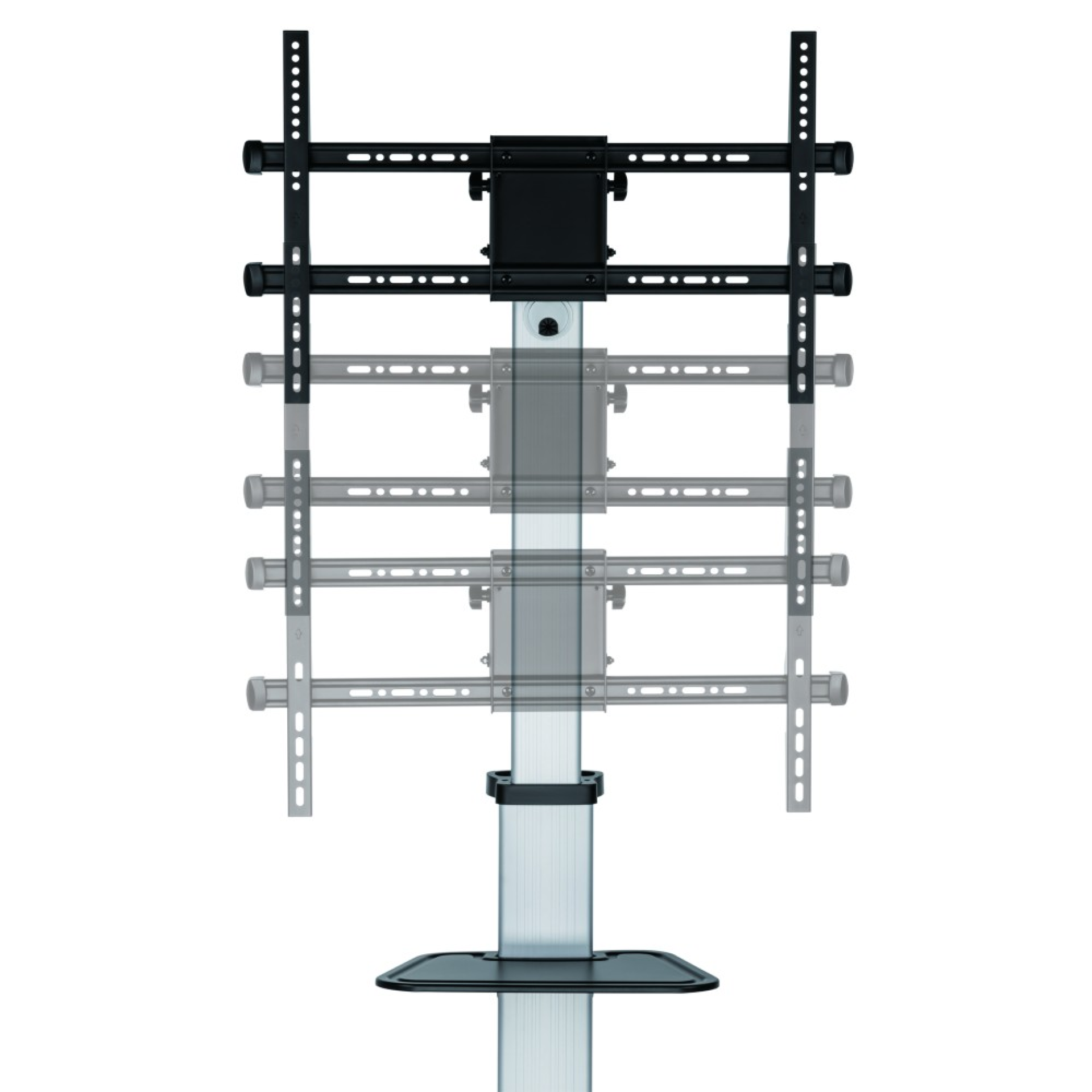 TV trolley for LCD LED TV, 37-86" with one shelf