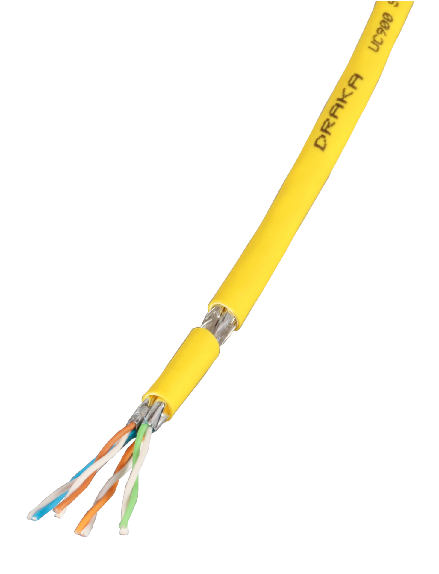 Patch cable Cat.7 PiMF UC900MHz SS26 4P FRNC-B, yellow 100 M