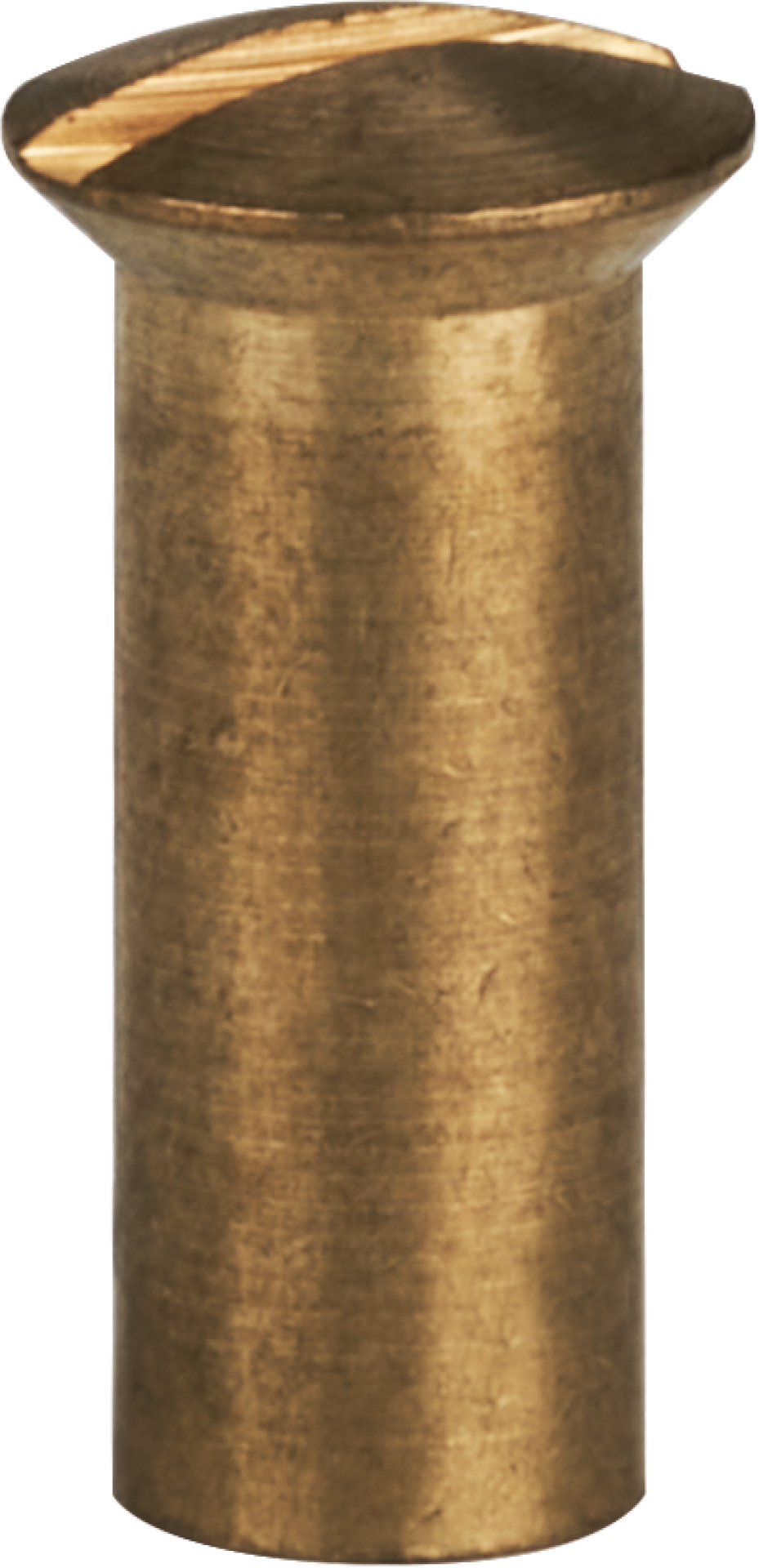 Linsenkopf-Hülsenmutter,m. Schlitz, ,M4x14, (Spleissbox)