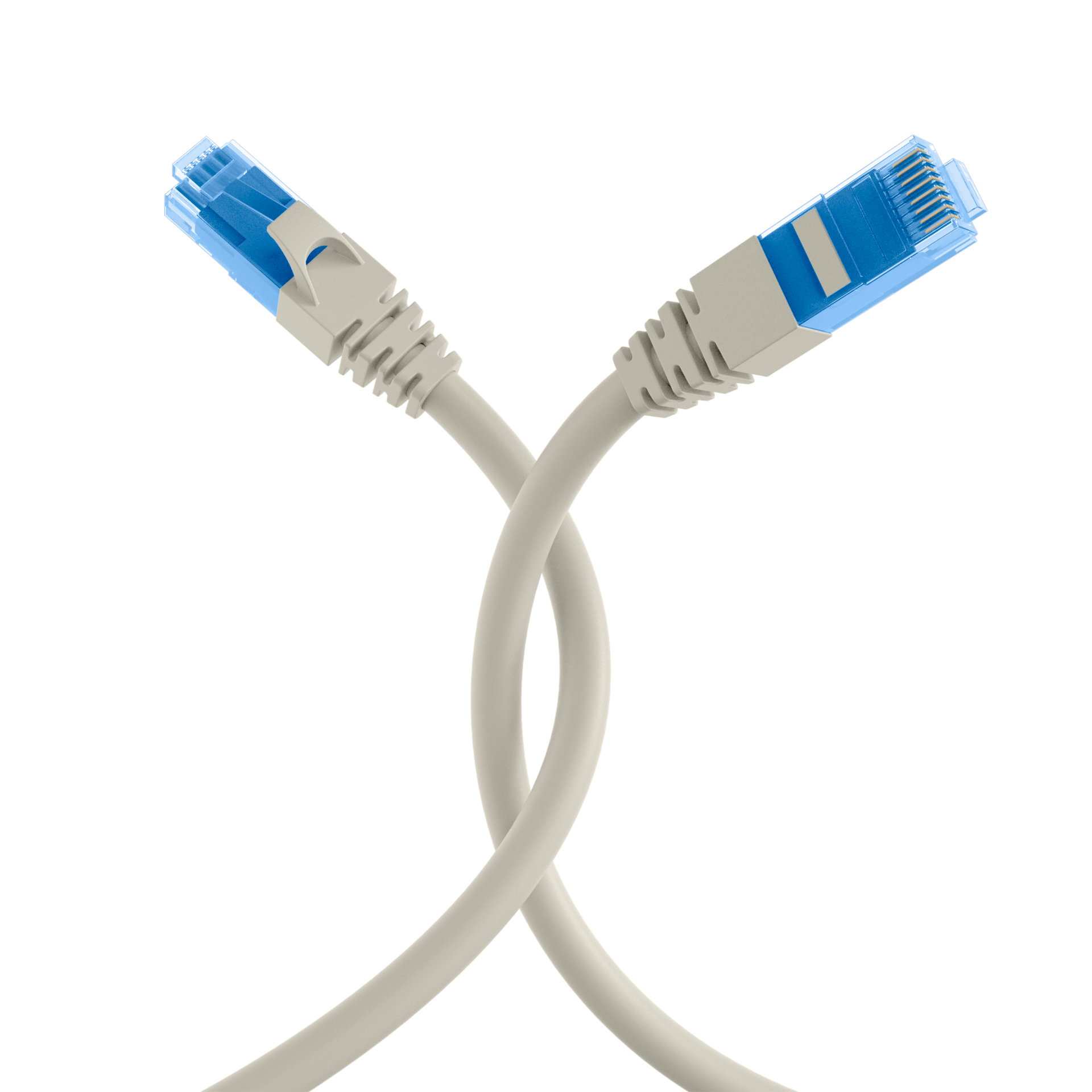 RJ45 Patch Cord Cat.6A U/UTP LSZH Premium  500MHz grey 7,5m
