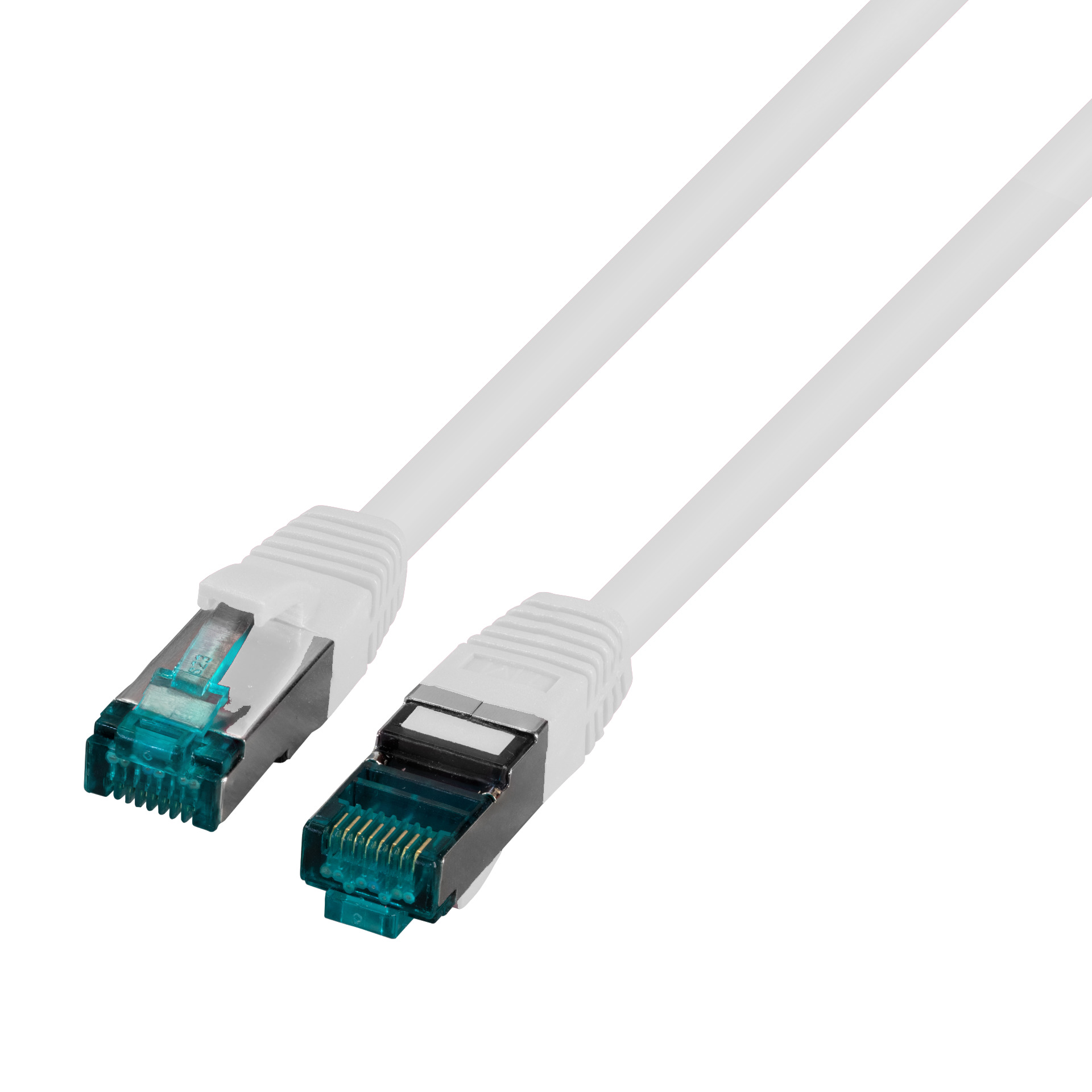 RJ45 Patchkabel S/FTP, Cat.6A, LSZH, 1m, weiß
