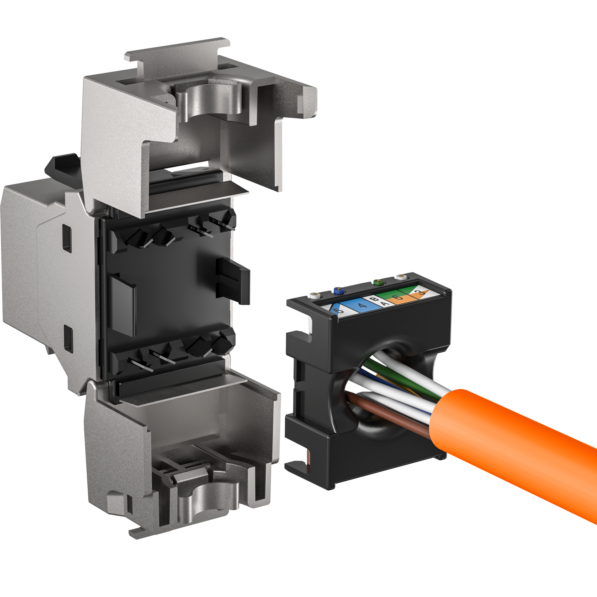 INFRALAN® RJ45 Keystone, Cat.6A / ClassEA, Component, PU 12